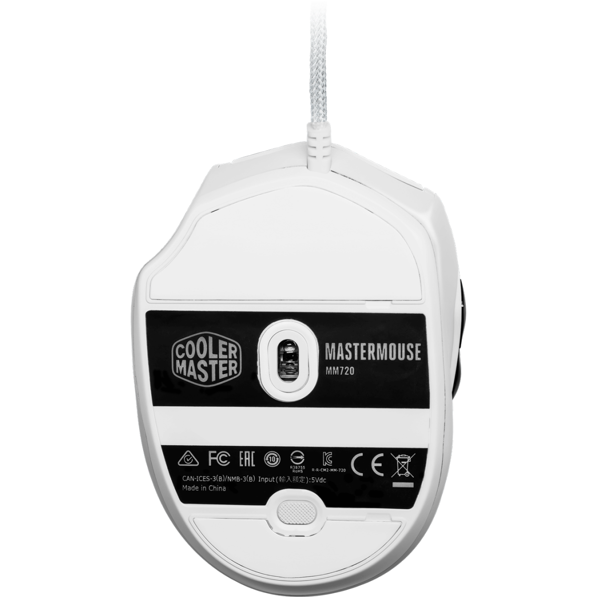 Mouse Gamer Cooler Master MM720, 16.000 DPI, 6 Botões, RGB, Glossy White, MM-720-WWOL2