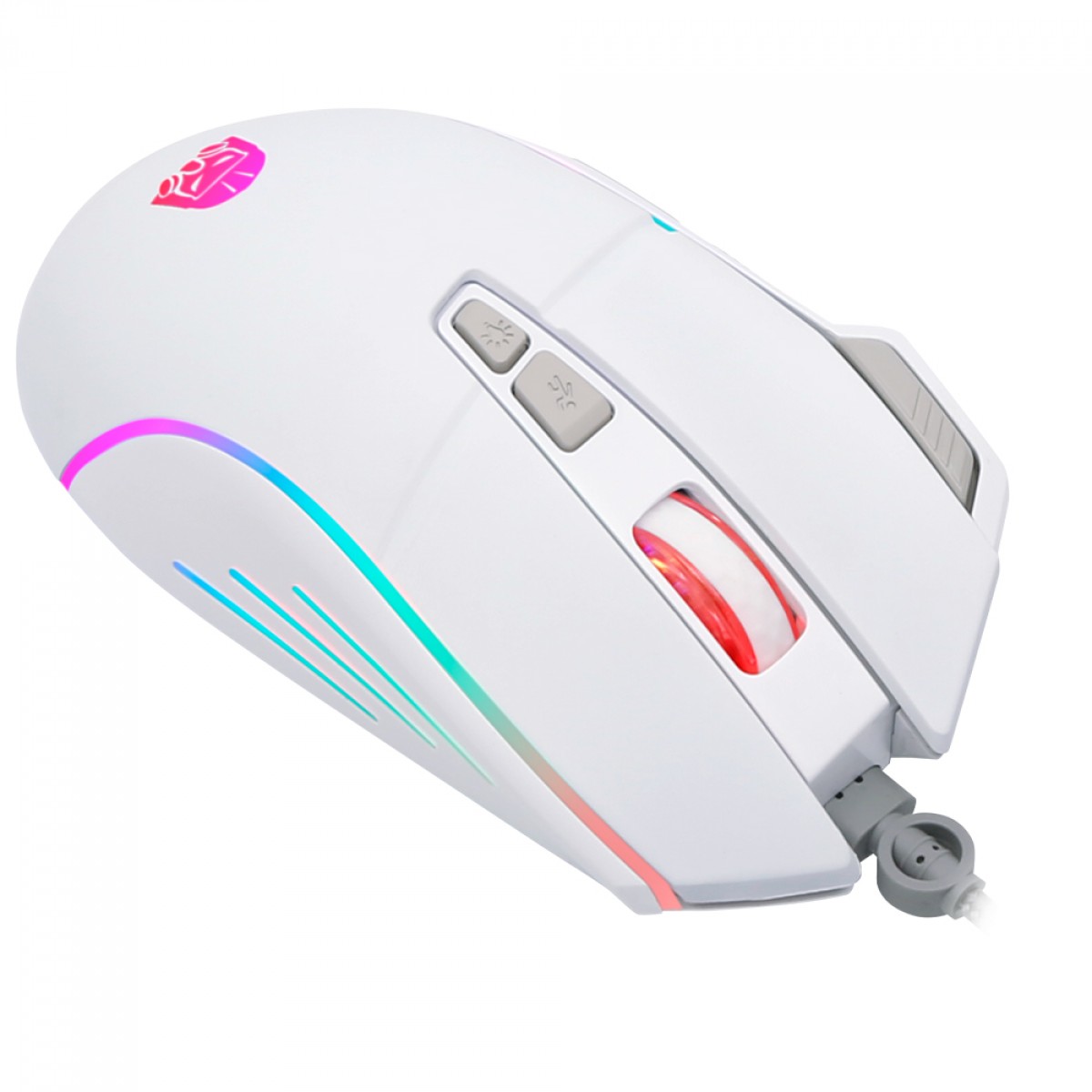 Mouse Gamer Digital Alliance Luna XS RM-177, RGB, DPI 7200, 8 Botões, Branco 
