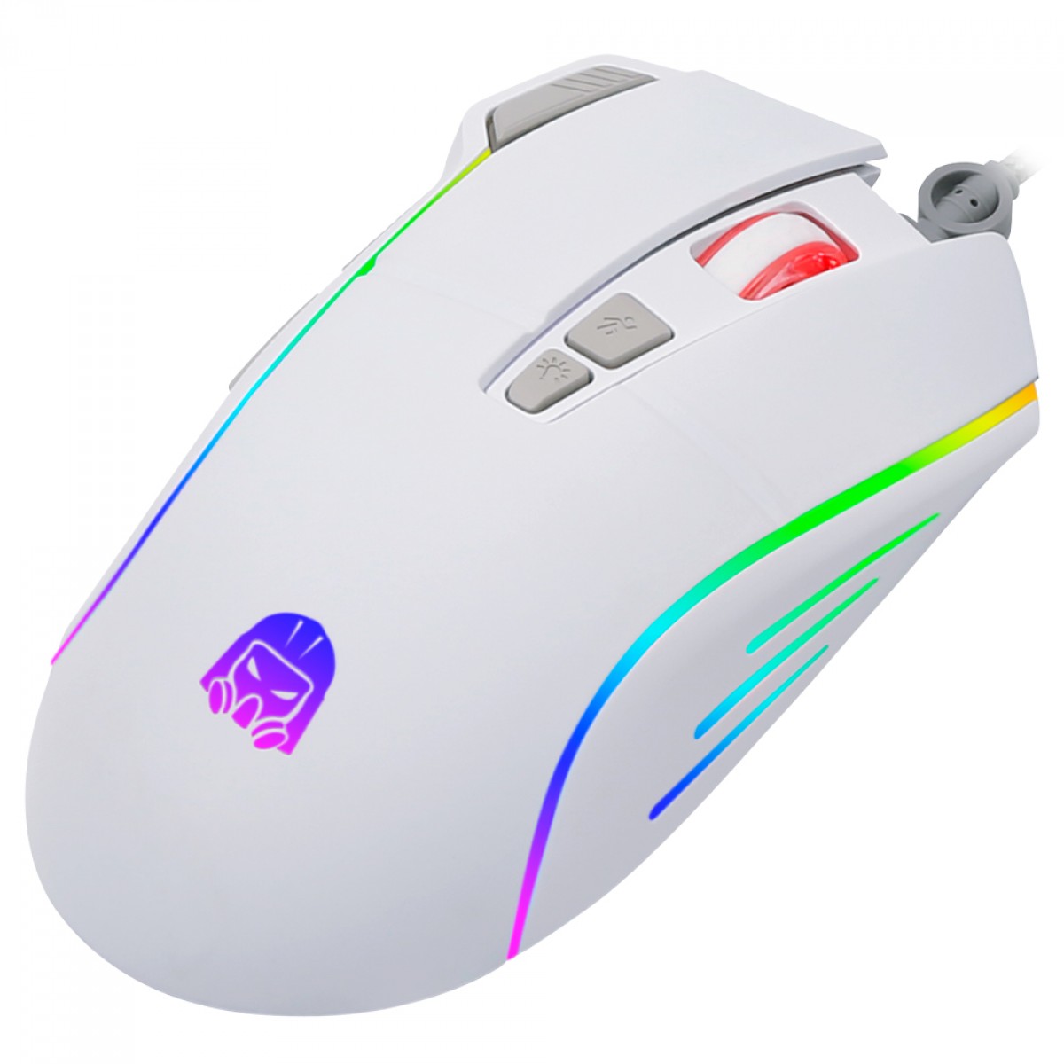 Mouse Gamer Digital Alliance Luna XS RM-177, RGB, DPI 7200, 8 Botões, Branco 