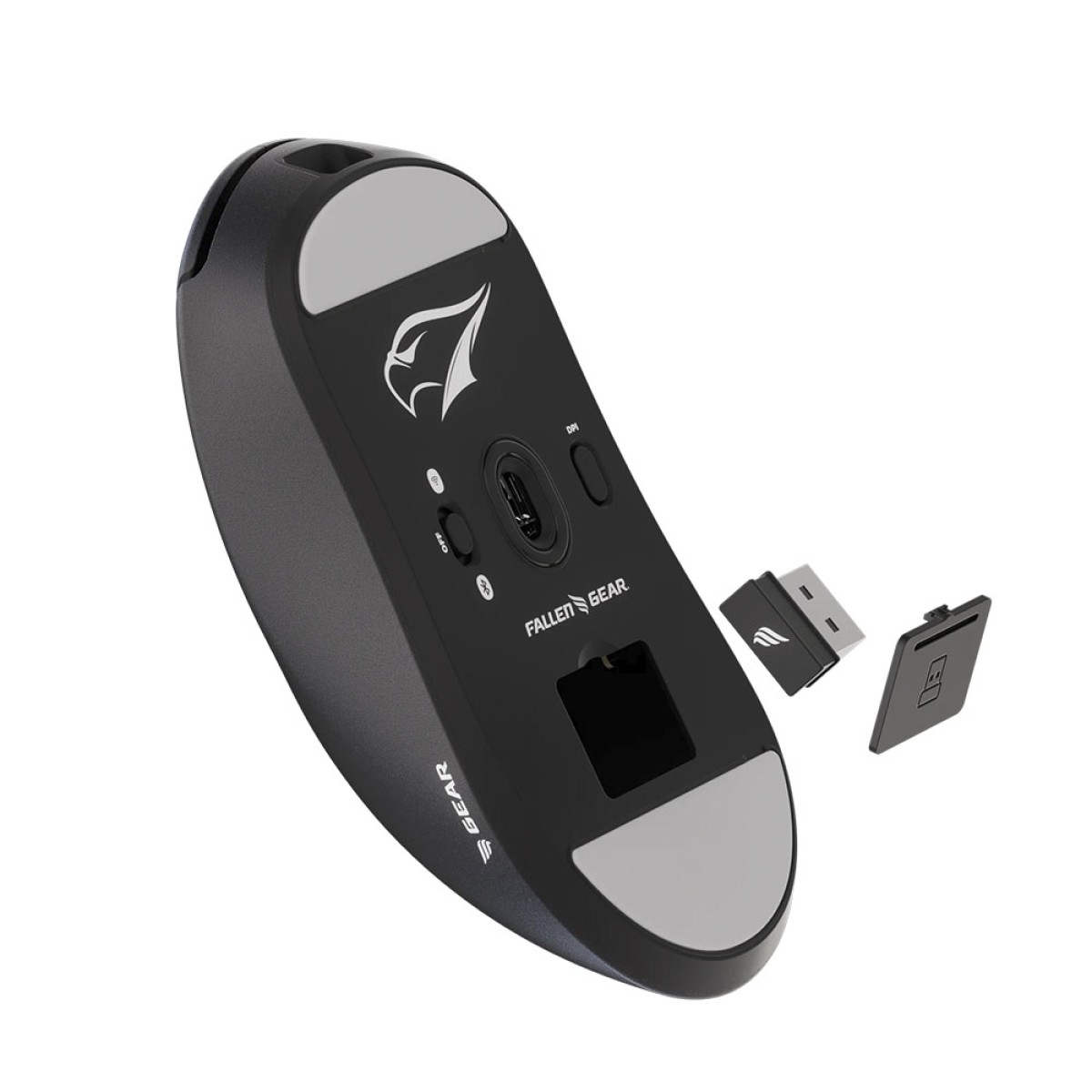 Mouse Gamer Fallen Falcão Wireless, Bluetooth, 26000 DPI, Pixart 3395IC, Preto, MO00241