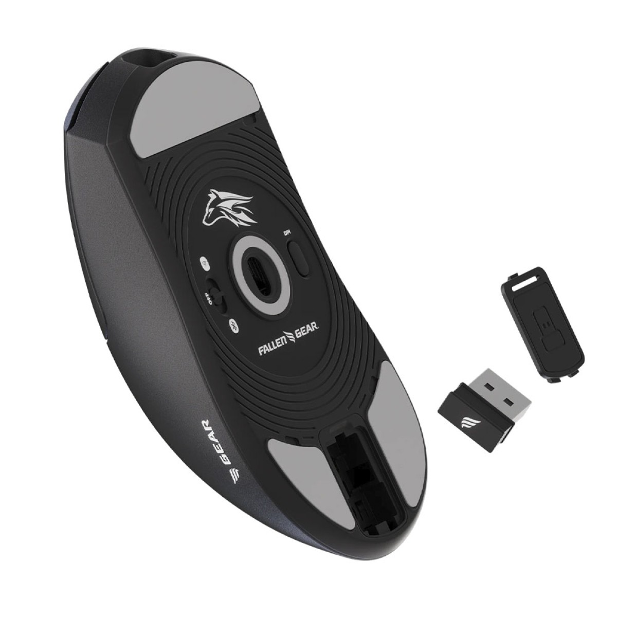 Mouse Gamer Fallen Lobo Wireless, Bluetooth, 26000 DPI, Display LED, Pixart 3395IC, Preto, MO00261