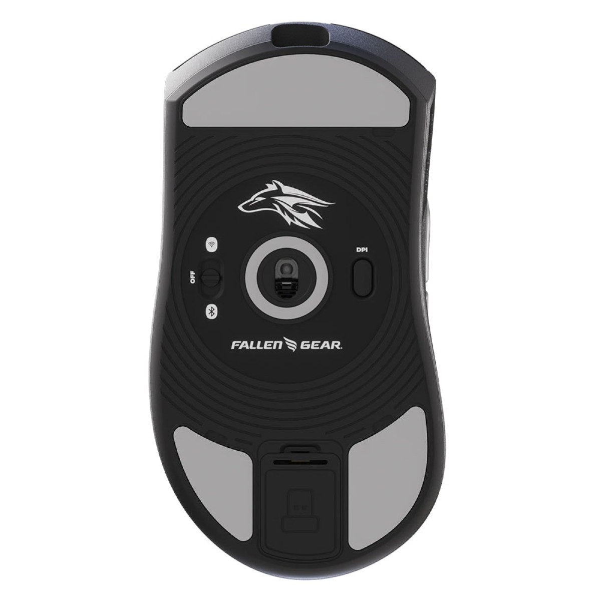 Mouse Gamer Fallen Lobo Wireless, Bluetooth, 26000 DPI, Display LED, Pixart 3395IC, Preto, MO00261