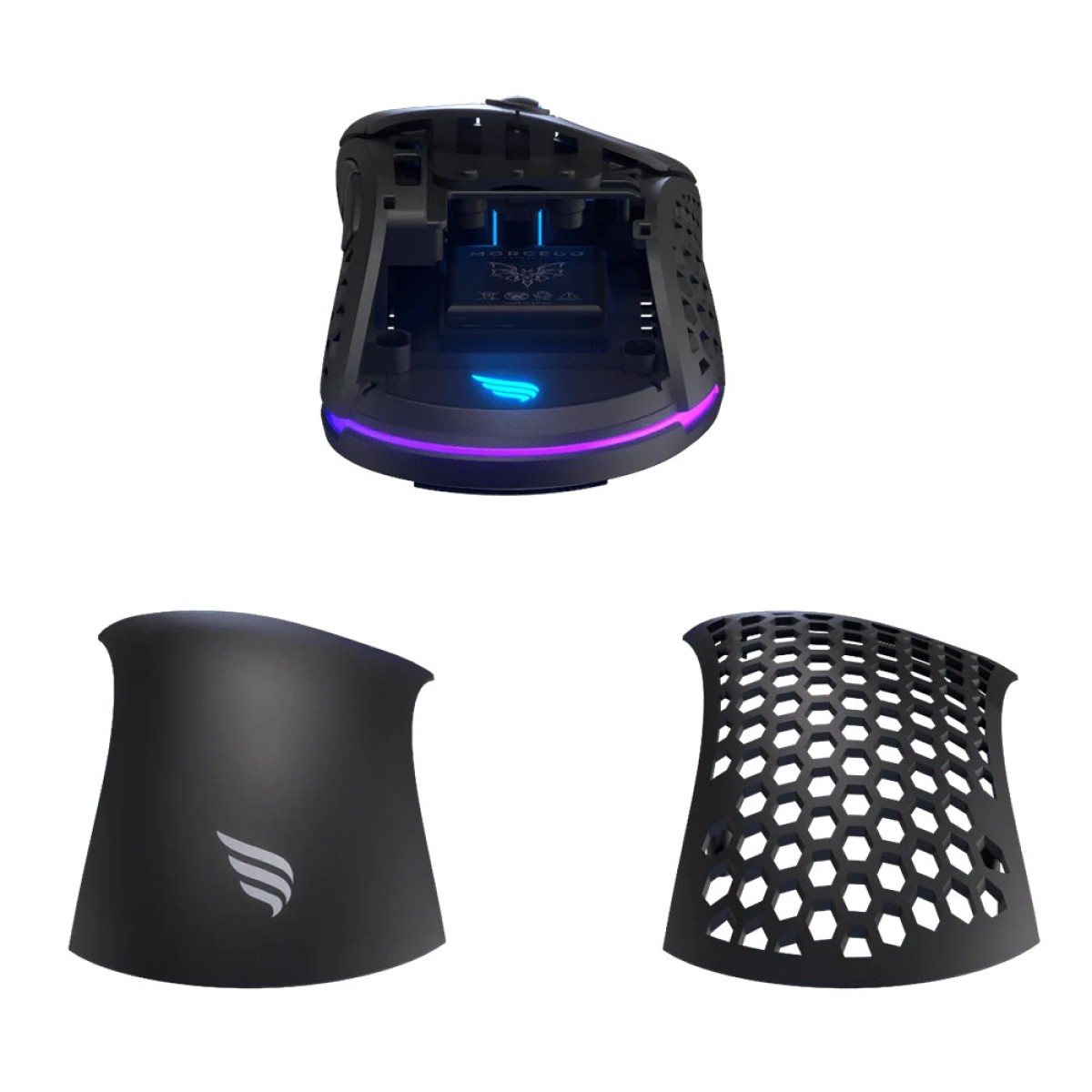 Mouse Gamer Fallen Morcego Wireless, RGB, 26000 DPI, 6 Botões Programáveis, Pixart 3395, Preto, MO00062