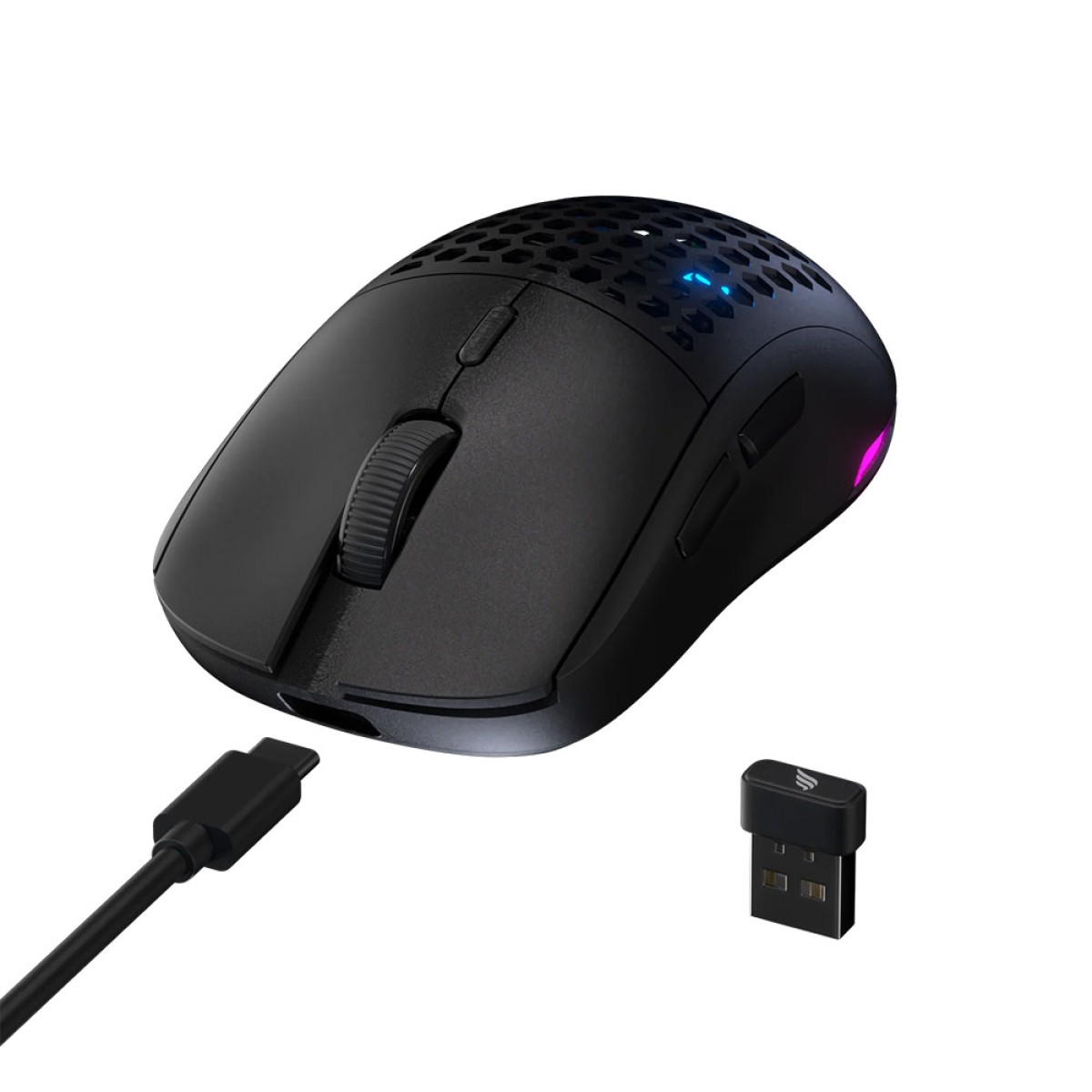 Mouse Gamer Fallen Pantera Pro Wireless, RGB, 26000 DPI, 6 Botões Programáveis, Pixart 3395, Preto, MO00002