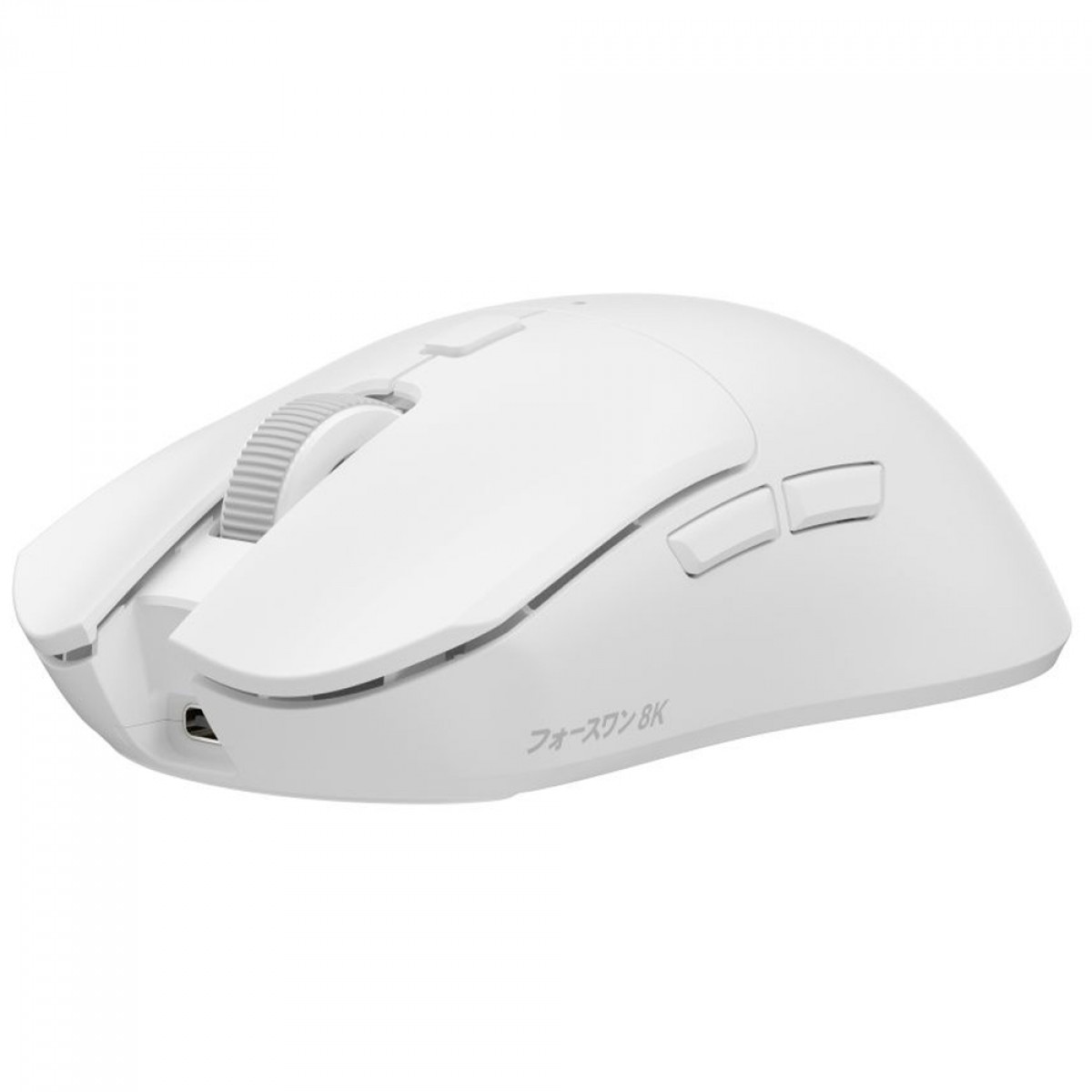 Mouse Gamer Force One Hoku PRO White, Wireless, 8K, Sensor Paw 3395, 26000 DPI, 6 Botões, Branco