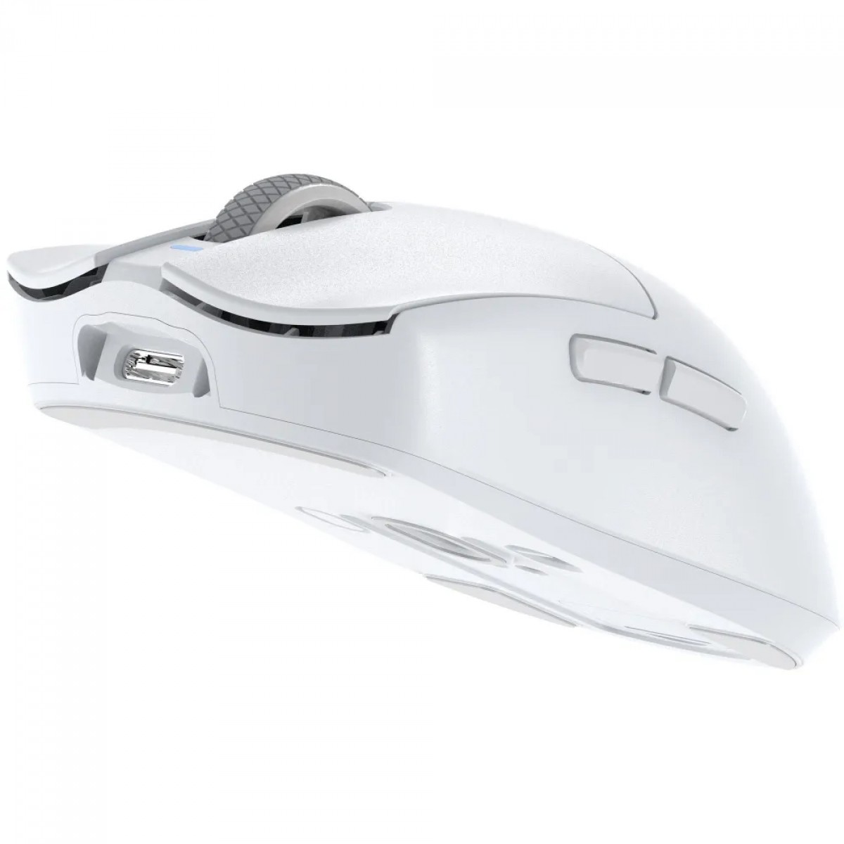 Mouse Gamer Fortrek Loyal, Wireless/Bluetooth, 24000 DPI, Com Dock de Carregamento Magnético, Branco