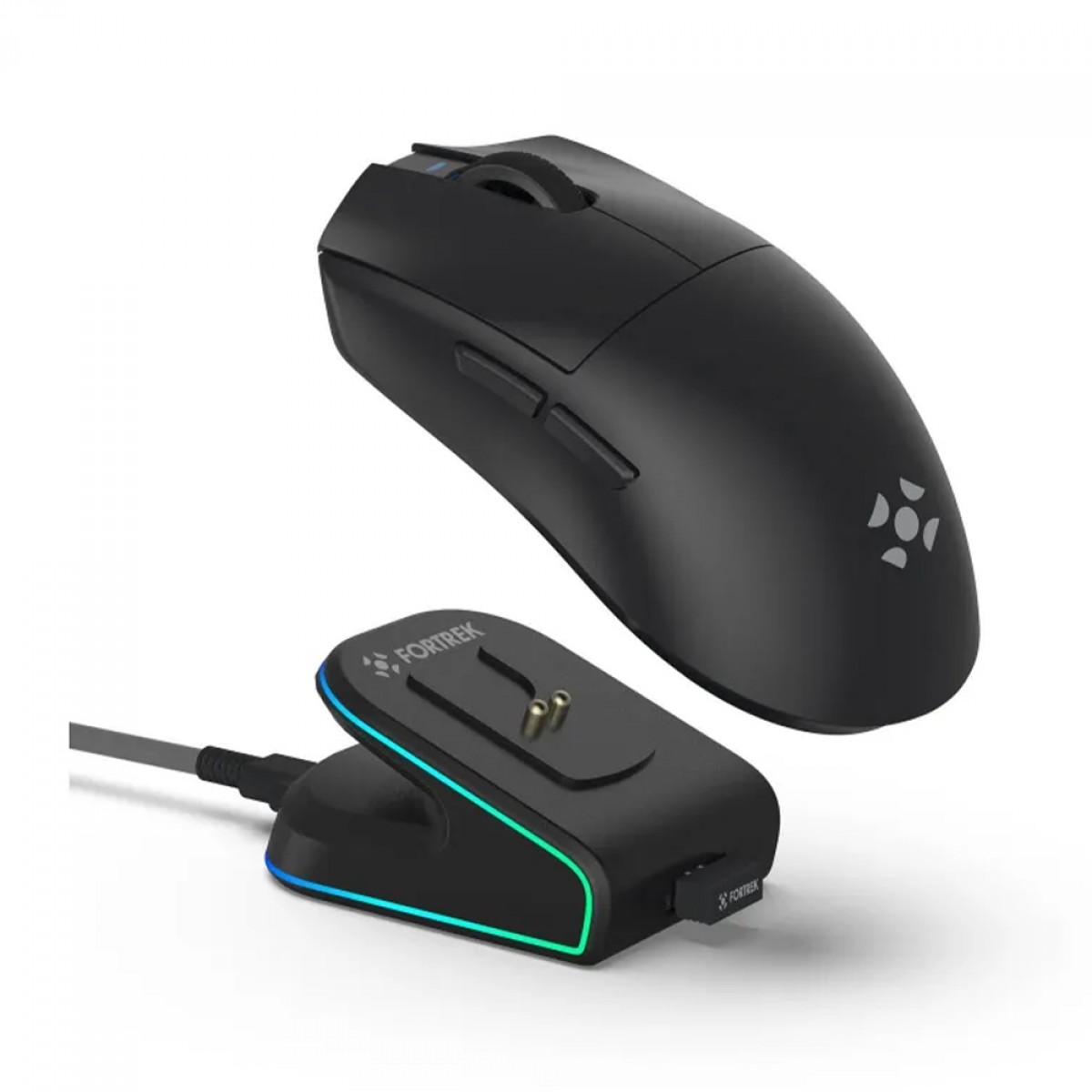 Mouse Gamer Fortrek Loyal, Wireless/Bluetooth, 24000 DPI, Com Dock de Carregamento Magnético, Preto