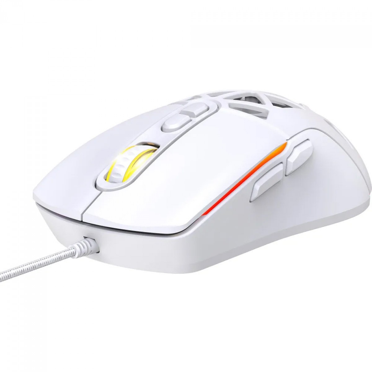 Mouse Gamer Fortrek Striker, RGB, USB, 12800 DPI, 7 Botões, Branco