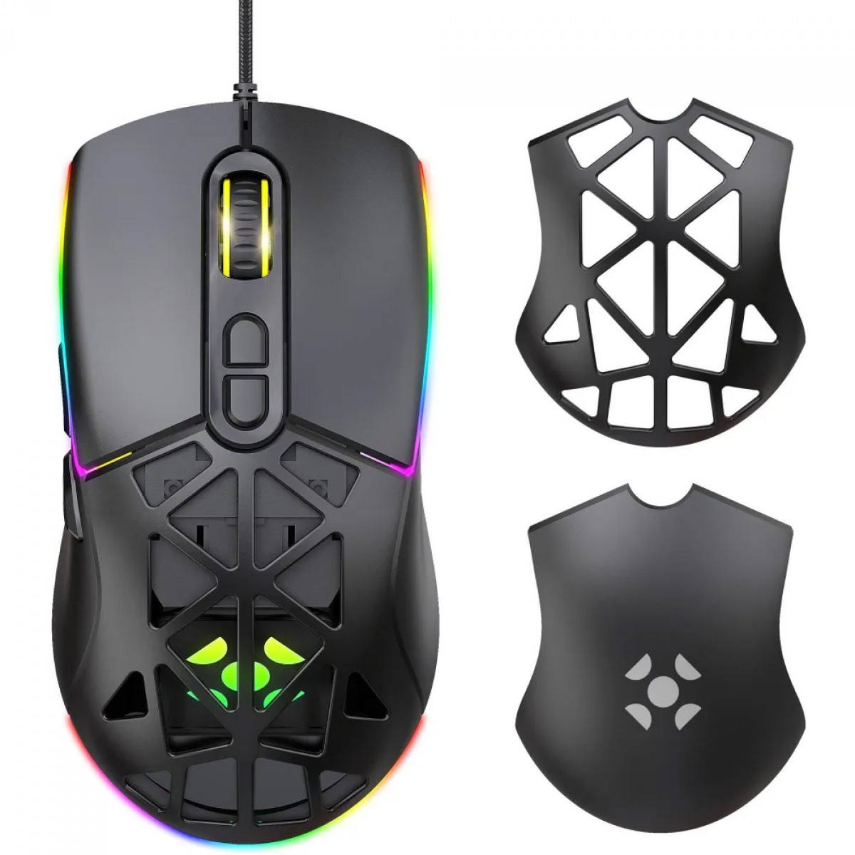 Mouse Gamer Fortrek Striker, RGB, USB, 12800 DPI, 7 Botões, Preto