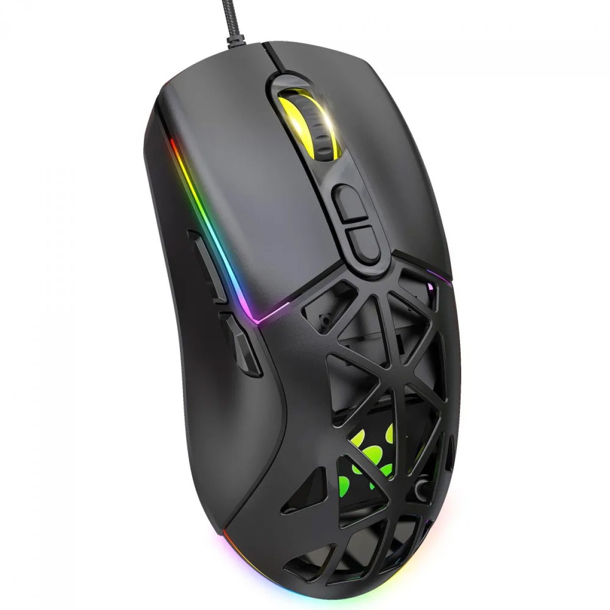 Mouse Gamer Fortrek Striker, RGB, USB, 12800 DPI, 7 Botões, Preto