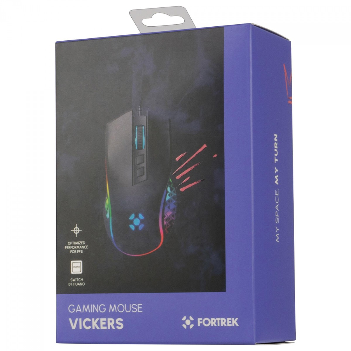 Mouse Gamer Fortrek Vickers New Edition, RGB, USB, 8000DPI, 6 Botões, Preto