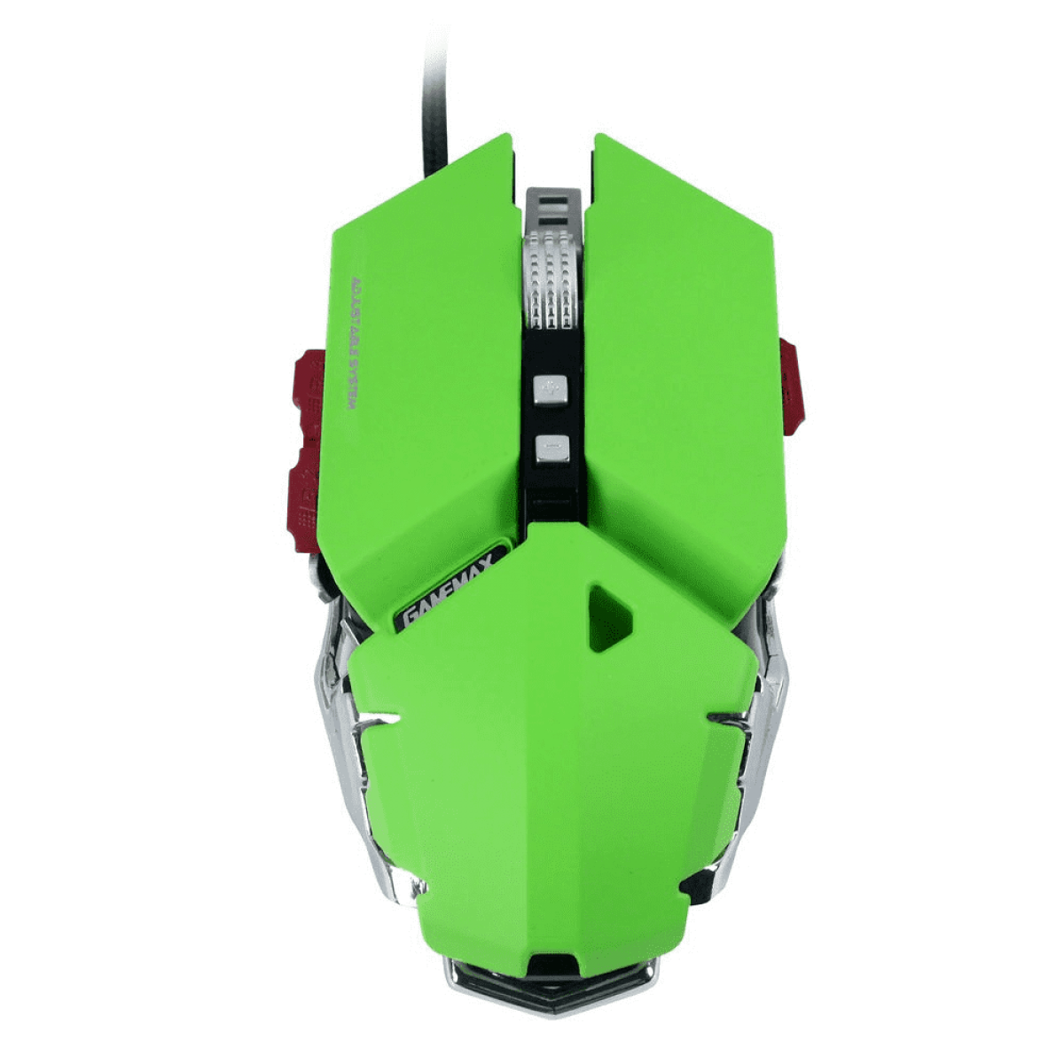 Mouse Gamer Gamemax, GX9 Metal, 4000 DPI, 10 Botões, Green, GX9