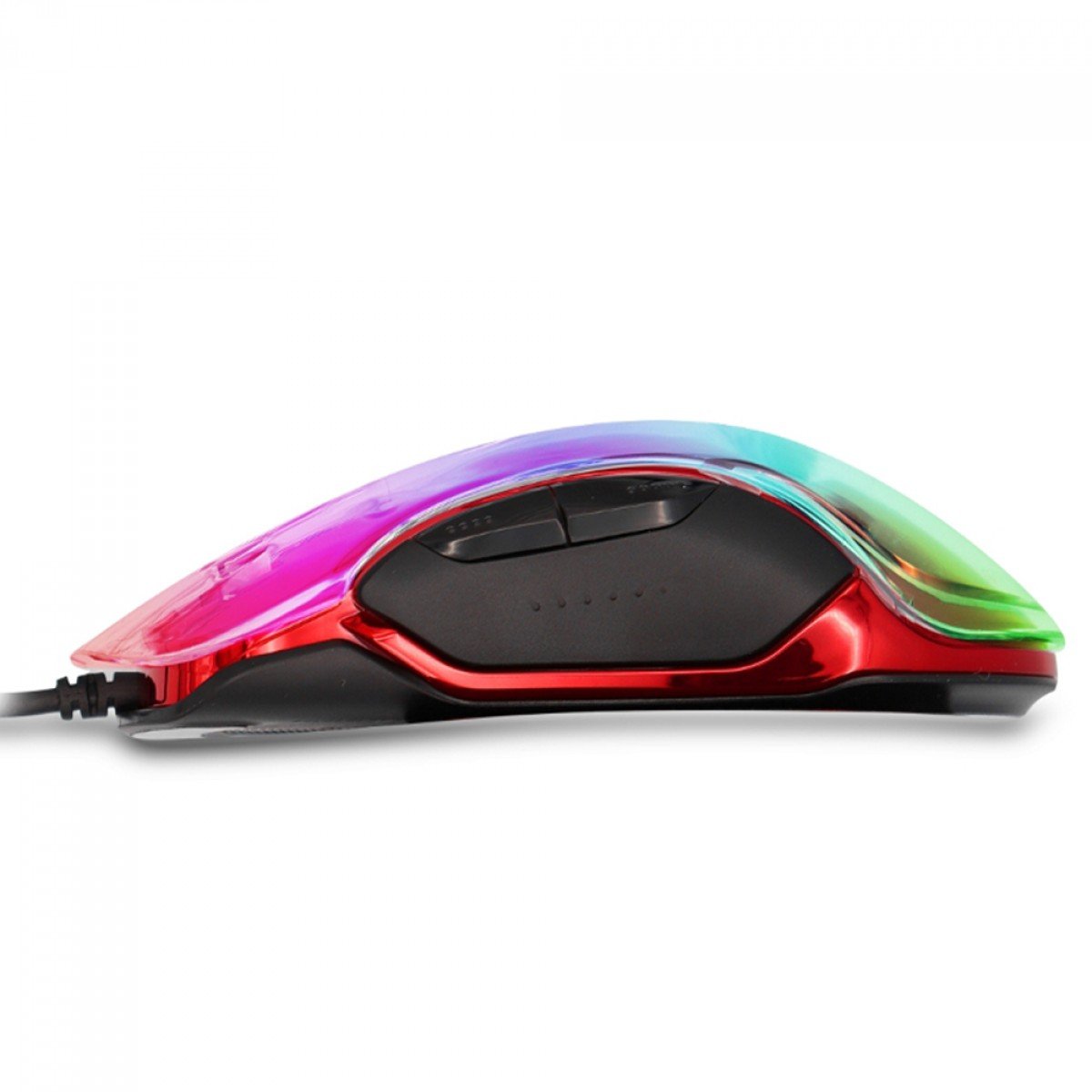 Mouse Gamer Havit MS952, RGB, 8000DPI, USB, 7 Botões, PMW3325, Preto e Vermelho