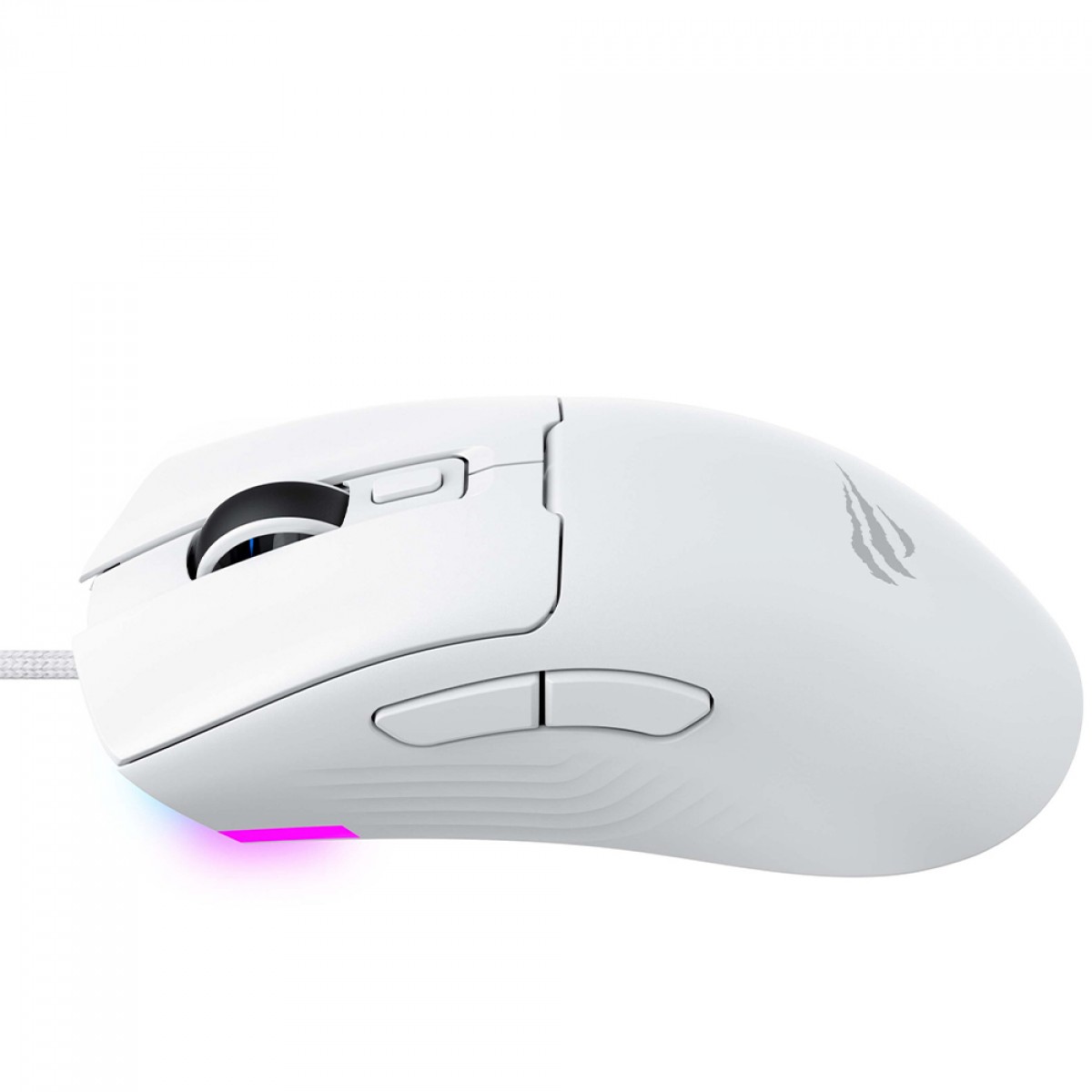 Mouse Gamer Havit MS966 White, RGB, 12000 DPI, 7 Botões, USB, Branco