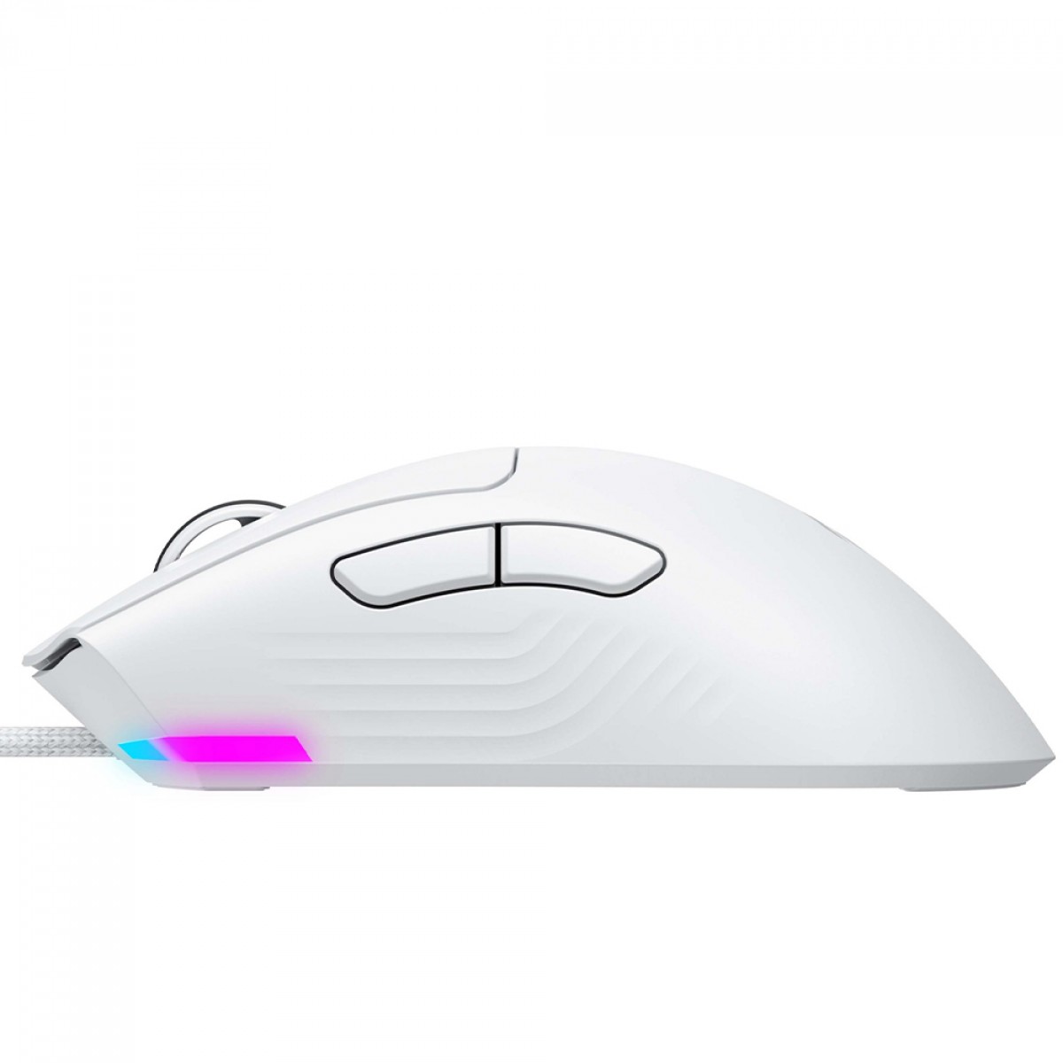 Mouse Gamer Havit MS966 White, RGB, 12000 DPI, 7 Botões, USB, Branco