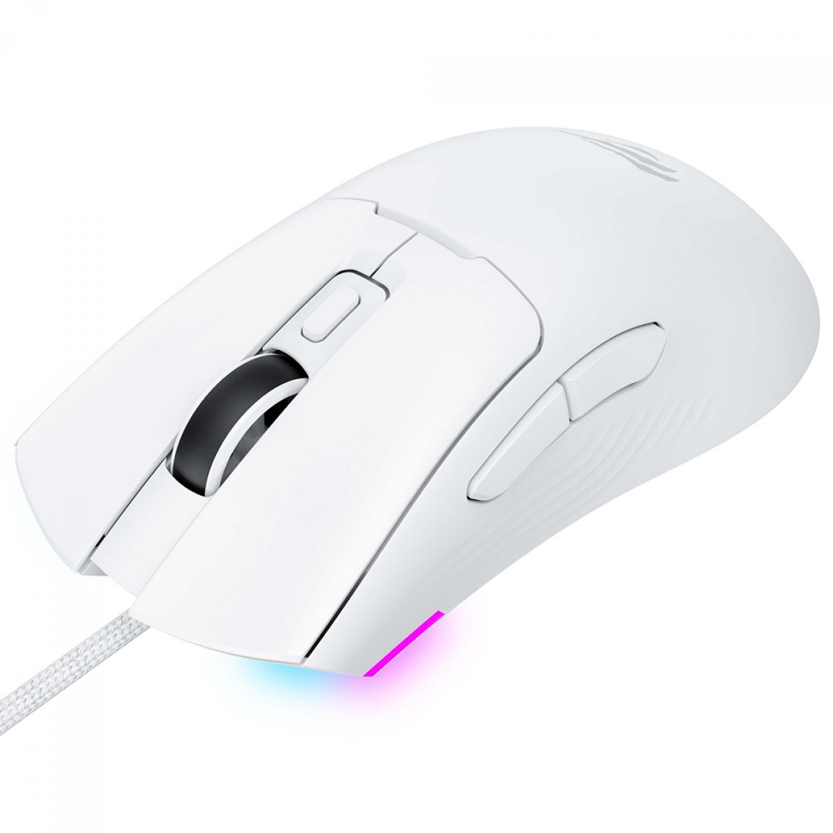 Mouse Gamer Havit MS966 White, RGB, 12000 DPI, 7 Botões, USB, Branco