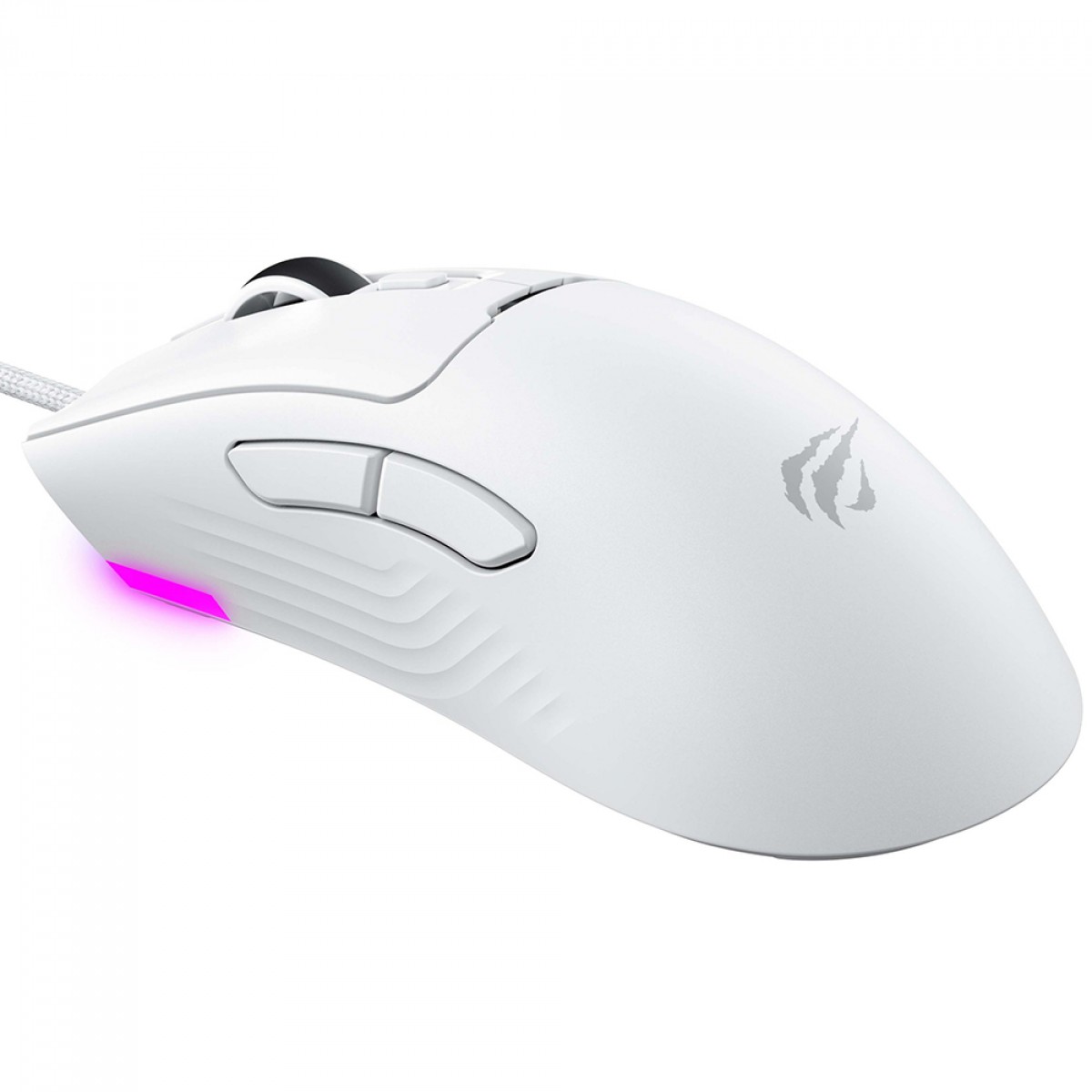 Mouse Gamer Havit MS966 White, RGB, 12000 DPI, 7 Botões, USB, Branco
