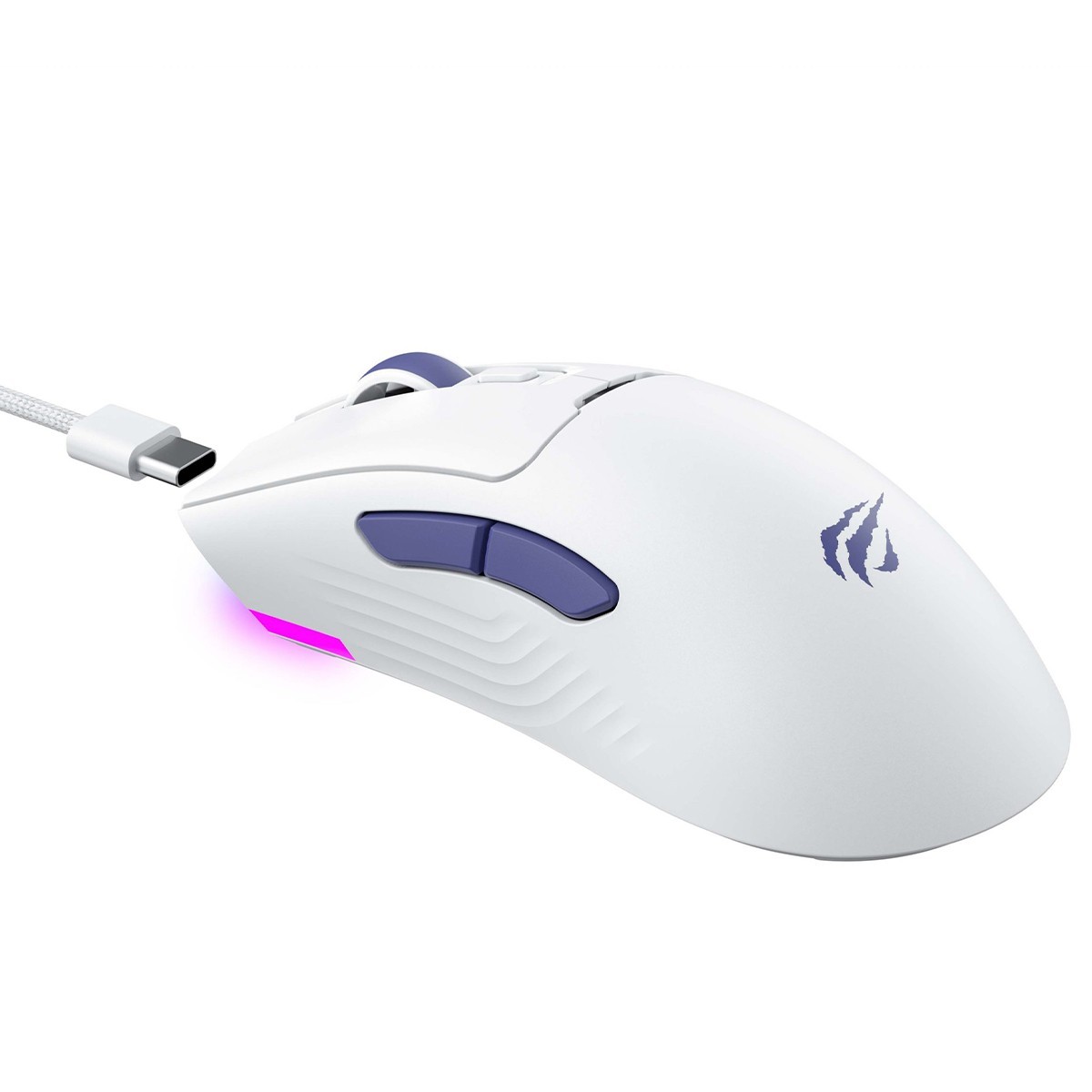 Mouse Gamer Havit MS966SE, Wireless/Bluetooth, RGB, 10000 DPI, 7 Botões, PMW3325, Branco