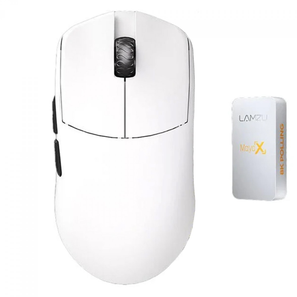Mouse Gamer Lamzu Maya X, Wireless, 30.000 DPI, 8K, PixArt-3950, 7 Botões, Branco, Cloud