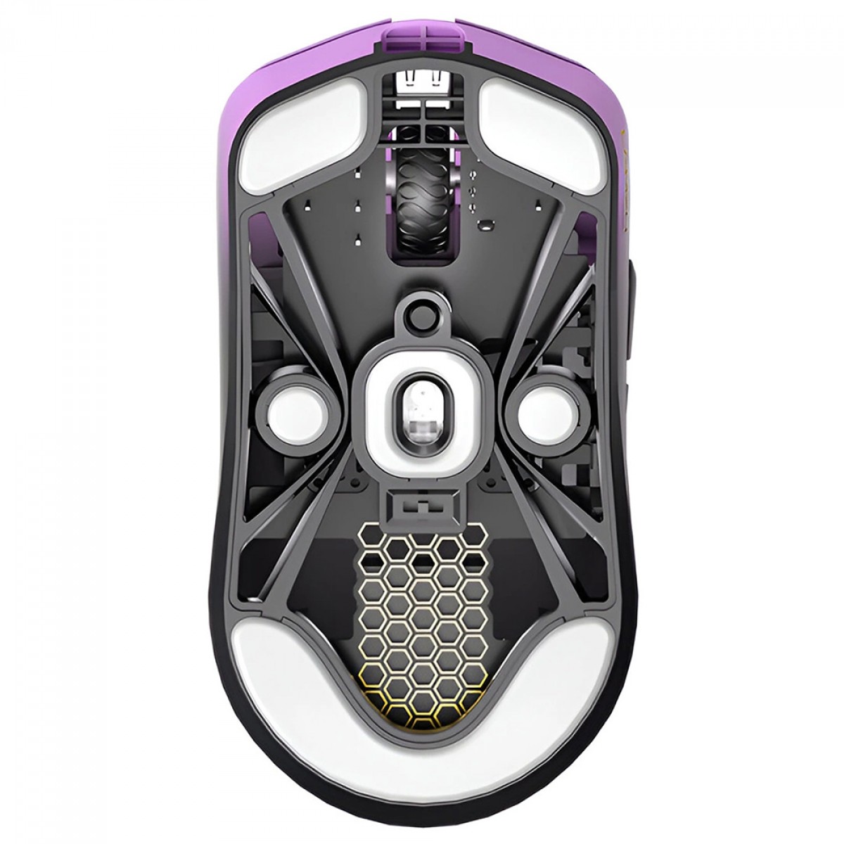 Mouse Gamer Lamzu Maya X, Wireless, 30.000 DPI, 8K, PixArt-3950, 7 Botões, Preto e Roxo, Purple Shadow