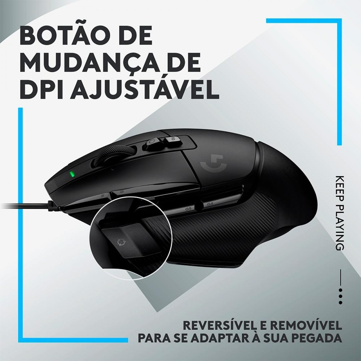 Mouse Gamer Logitech G502 X, RGB, 25600 DPI, 13 Botões, Switch Híbrido ...