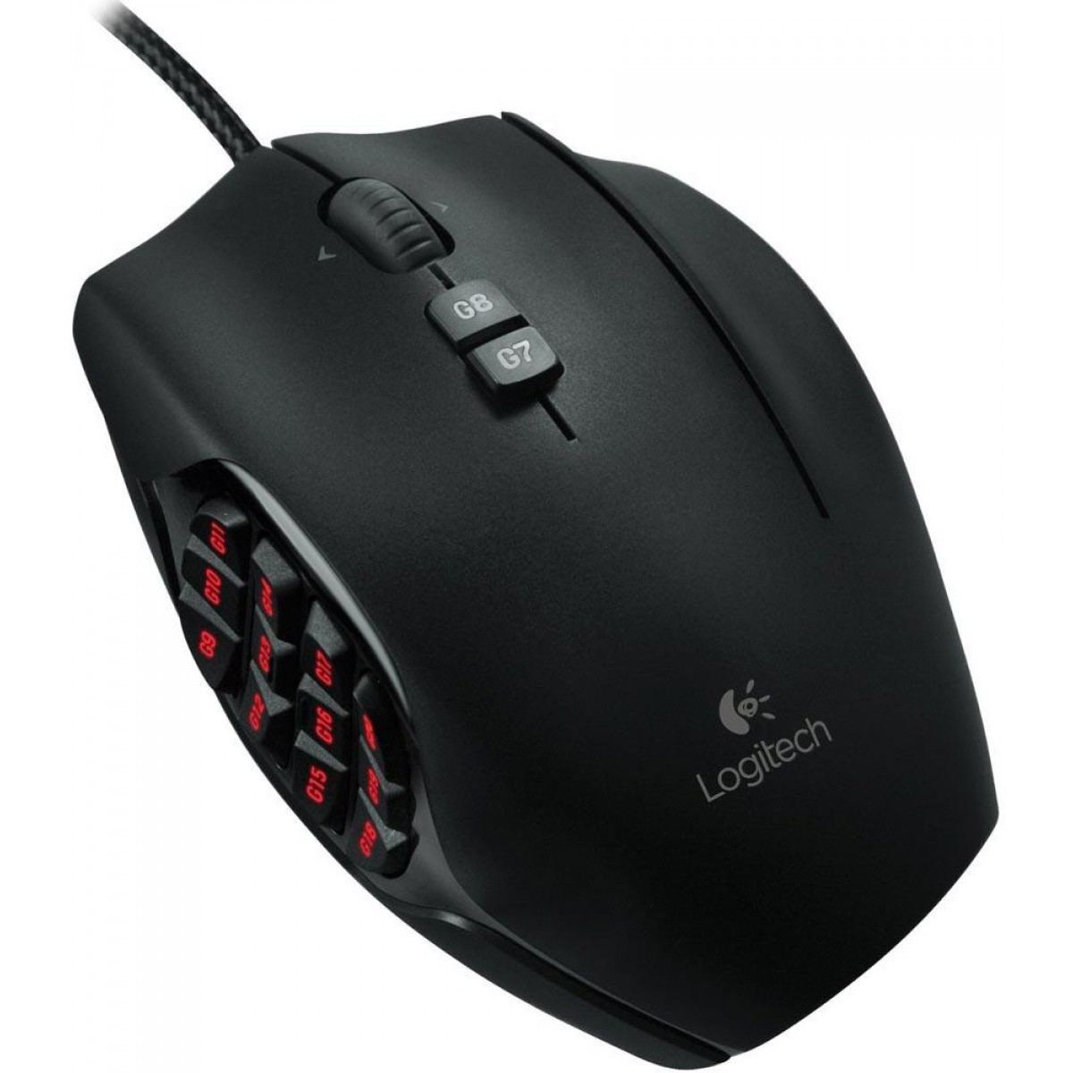 Mouse Gamer Logitech G600 MMO, 8200 DPI, 20 botões, Black, 910-003879