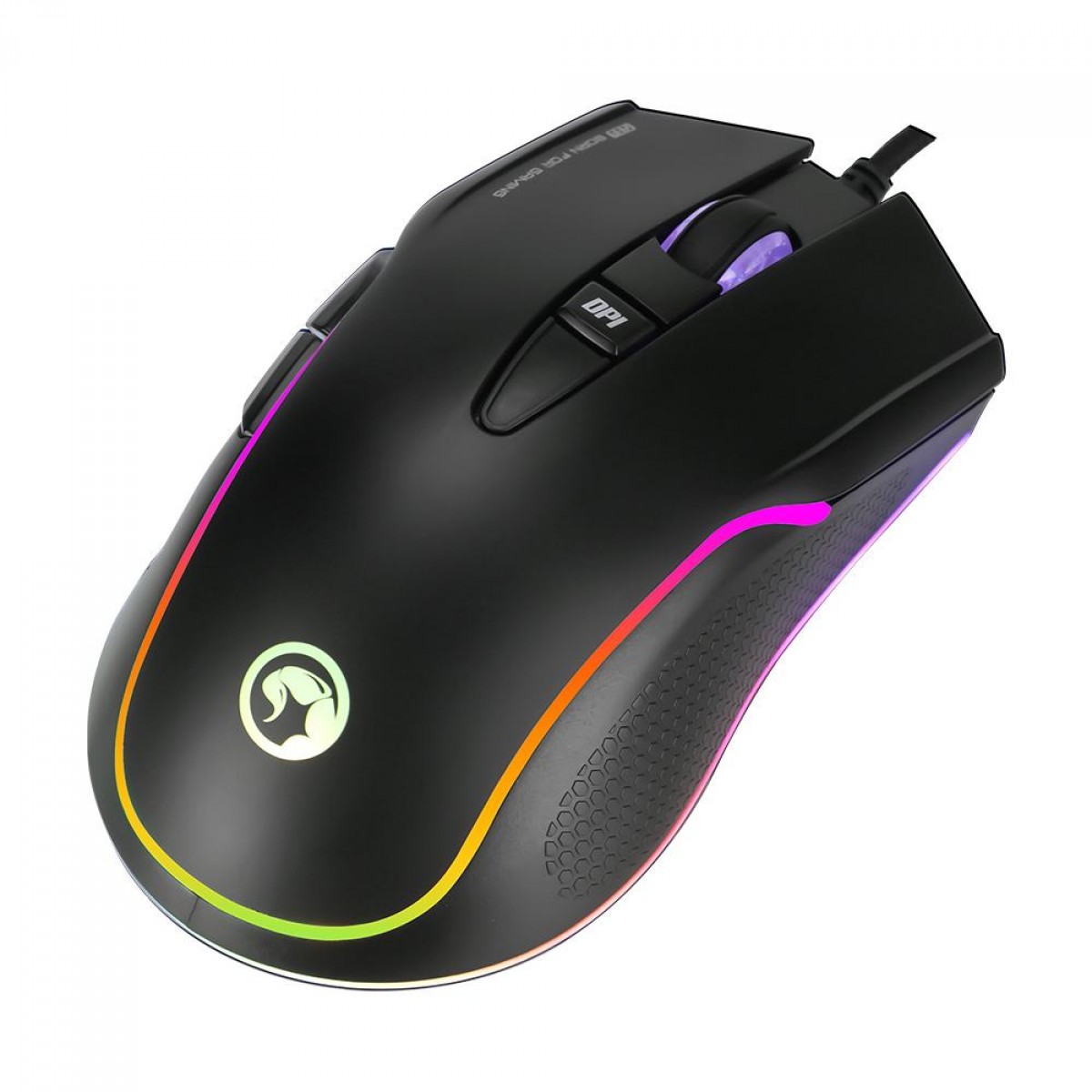Mouse Gamer Marvo G943, 10000 DPI, 6 Botões, RGB, Black