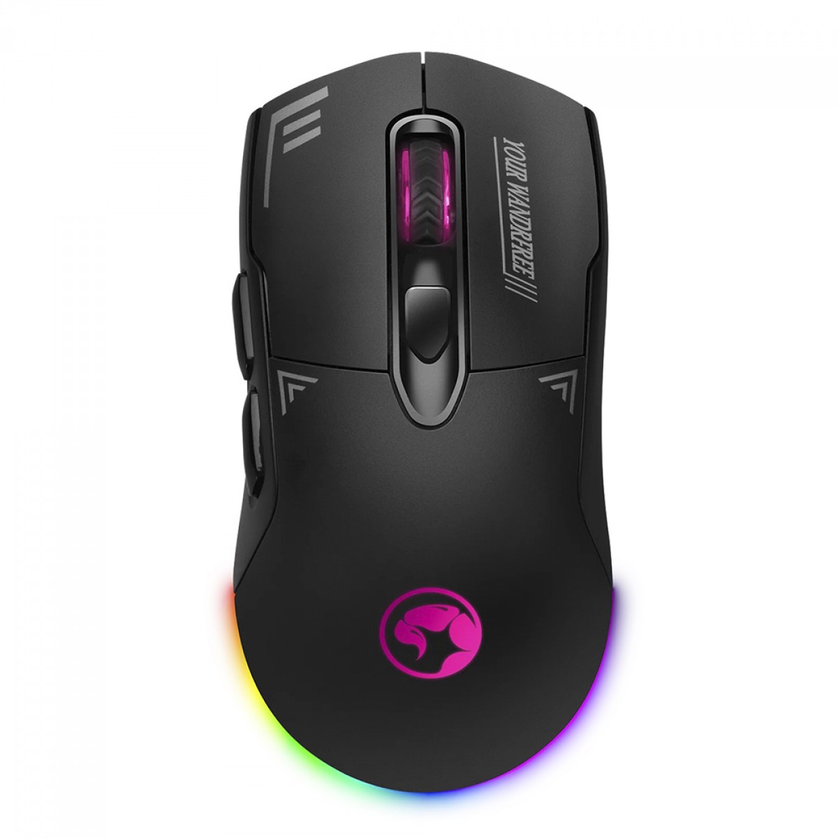 Mouse Gamer Marvo M803W, RGB, 4800DPI, Wireless, 7 Botões, Preto, M803W-BK