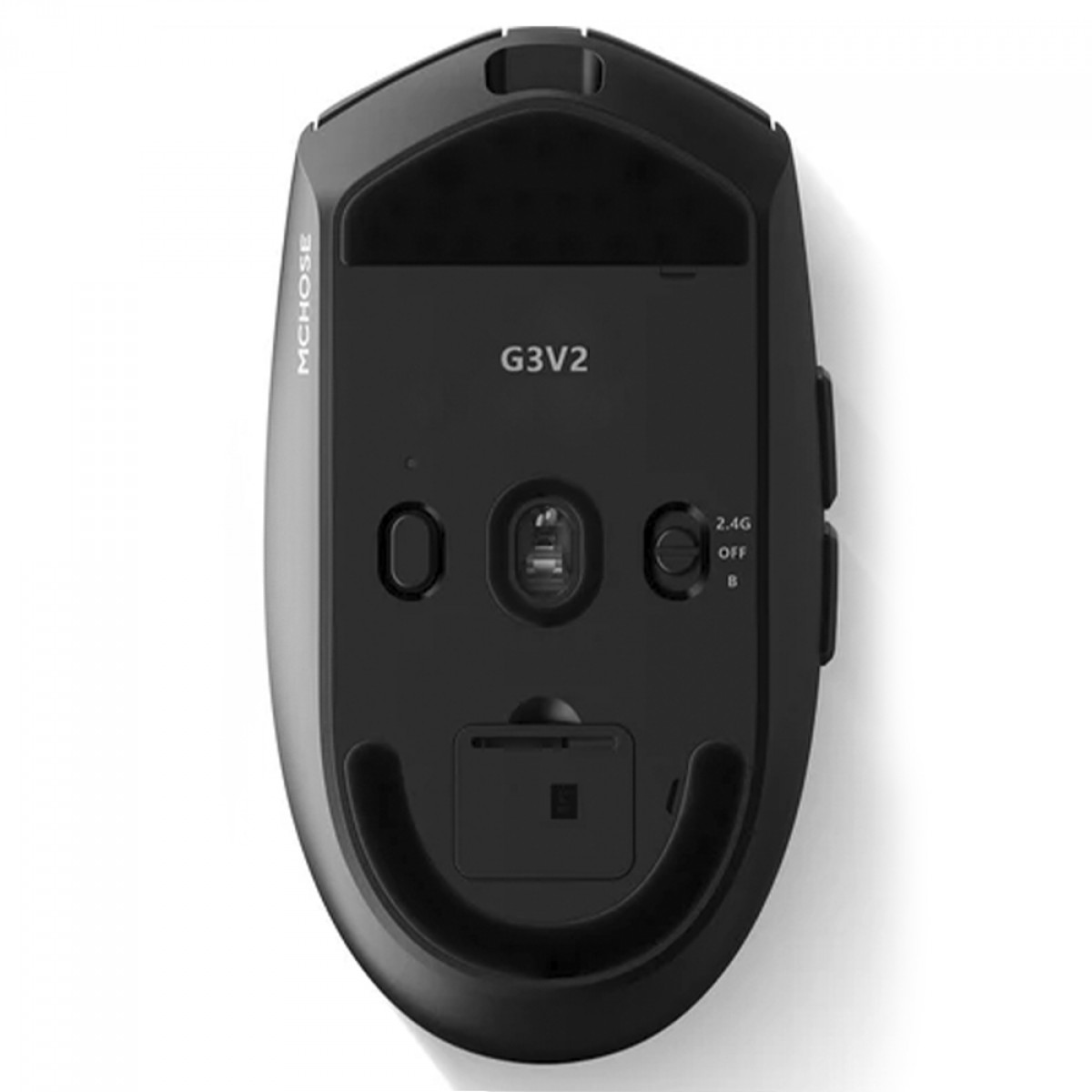 Mouse Gamer MCHOSE G3 V2, Wireless, Bluetooth, 12000 DPI, Sensor PAW 3311, Preto, MC-G3V2-5