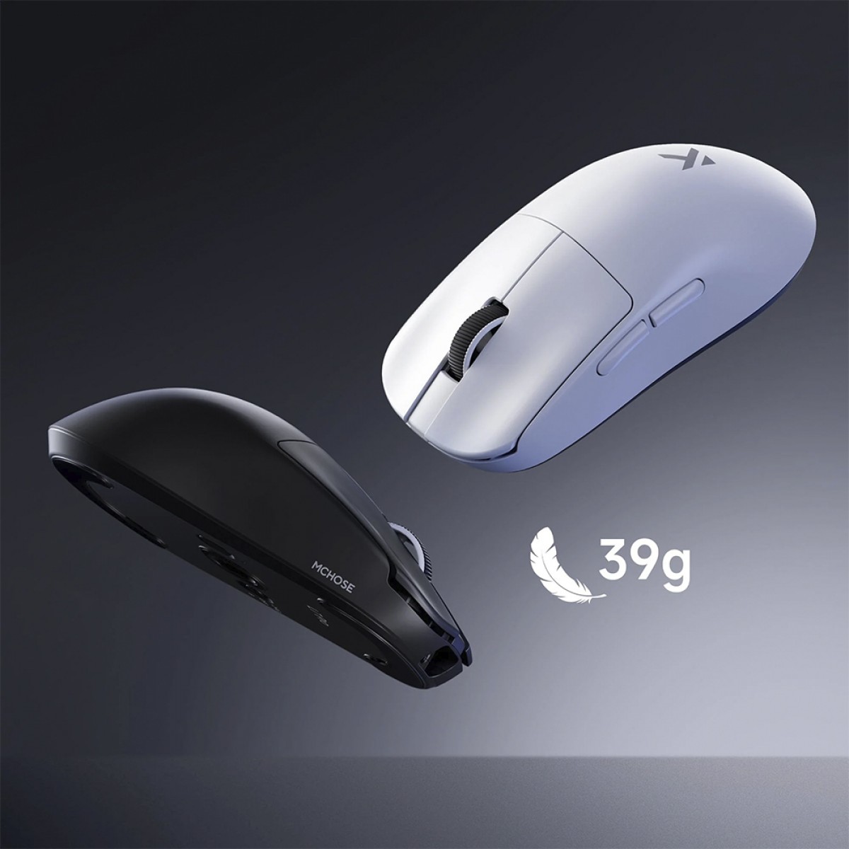Mouse Gamer MCHOSE L7 Pro, Wireless, Bluetooth, 26000 DPI, 8K, Sensor PAW 3395, Preto, HW-L7-4
