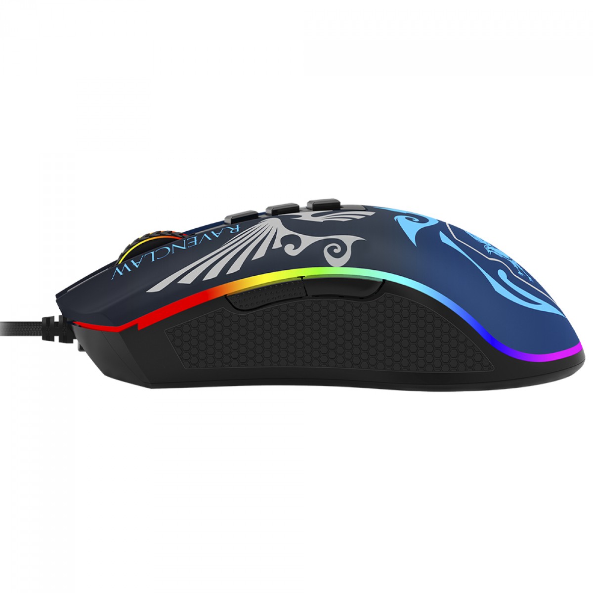 Mouse Gamer Redragon Cobra Harry Potter Special Edition Ravenclaw, RGB, 12400 DPI, PMW3327, 8 Botões, Preto e Azul, HP-711R
