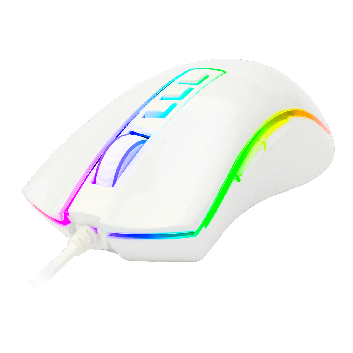 Mouse Gamer Redragon Cobra M711W RGB, 10000 DPI, 7 Botões Programáveis, White