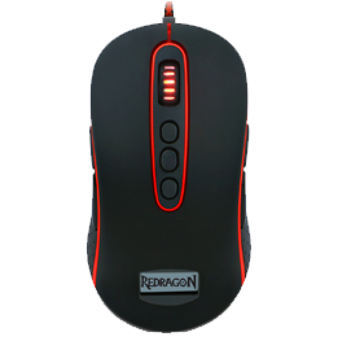 Mouse Gamer Redragon Mars M906, 4000 DPI, 5 Botões Programáveis, Black/Red