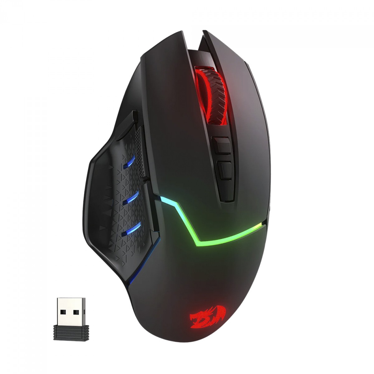 Mouse Gamer Redragon Mirage M690 Pro, Wireless, RGB, 8000 DPI, 8 Botões Programáveis, Black