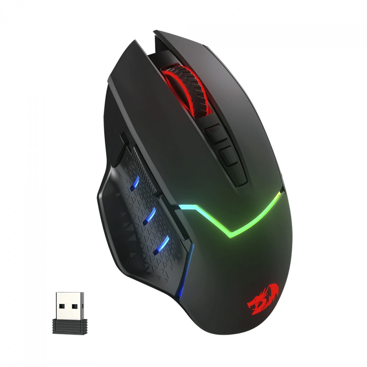 Mouse Gamer Redragon Mirage M690 Pro, Wireless, RGB, 8000 DPI, 8 Botões Programáveis, Black