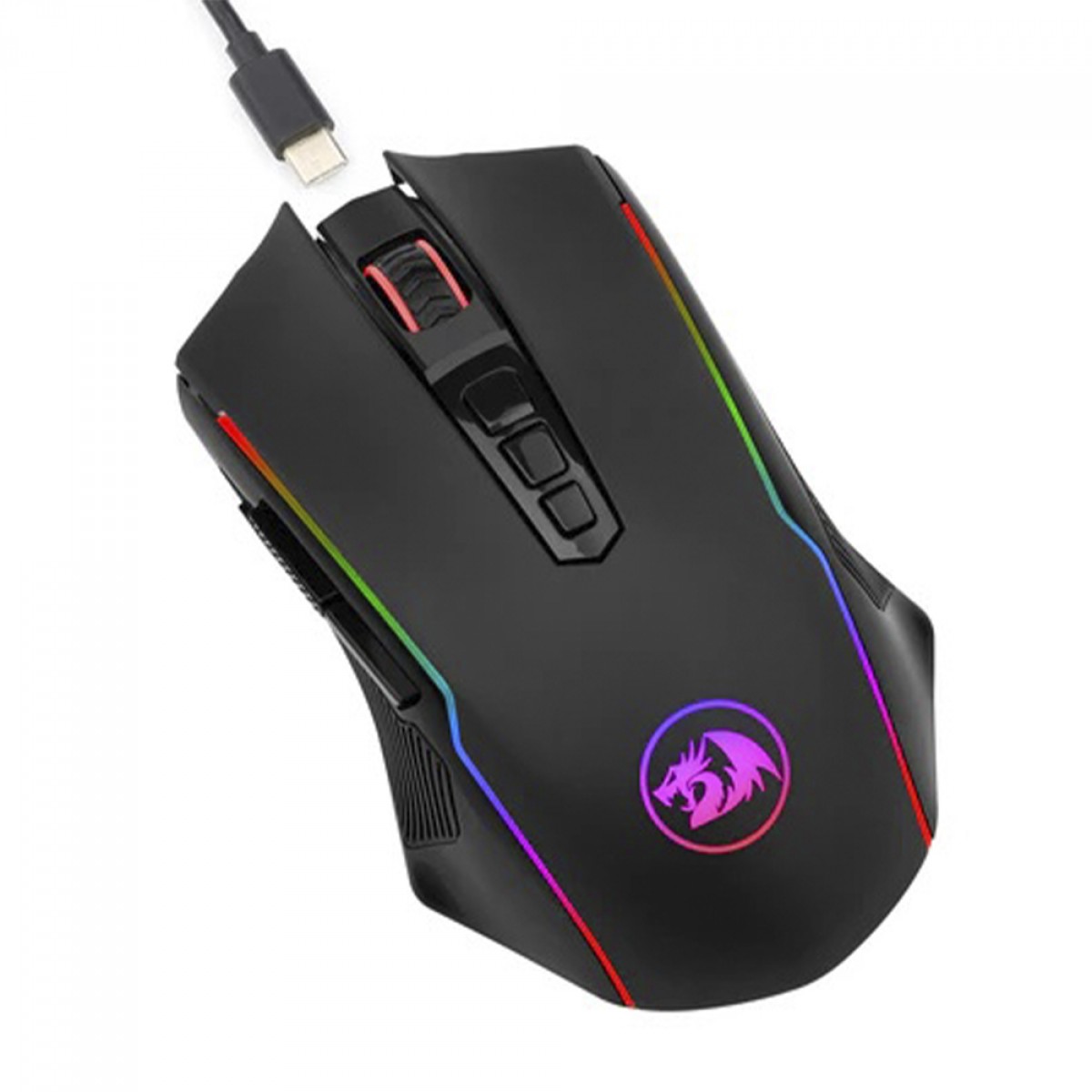 Mouse Gamer Redragon Ranger Lite Dual Mode, Wireless, RGB, 8000 DPI, 9 Botões Programáveis, Black, M910-KS