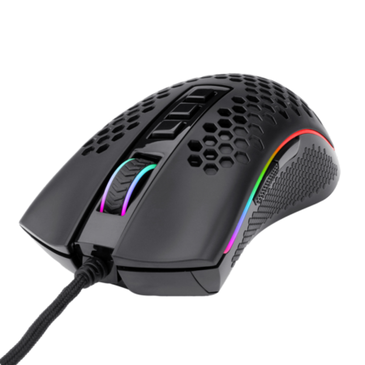 Mouse Gamer Redragon Storm, 12400DPI, 7 Botões Programáveis, RGB, Black, M808-RGB