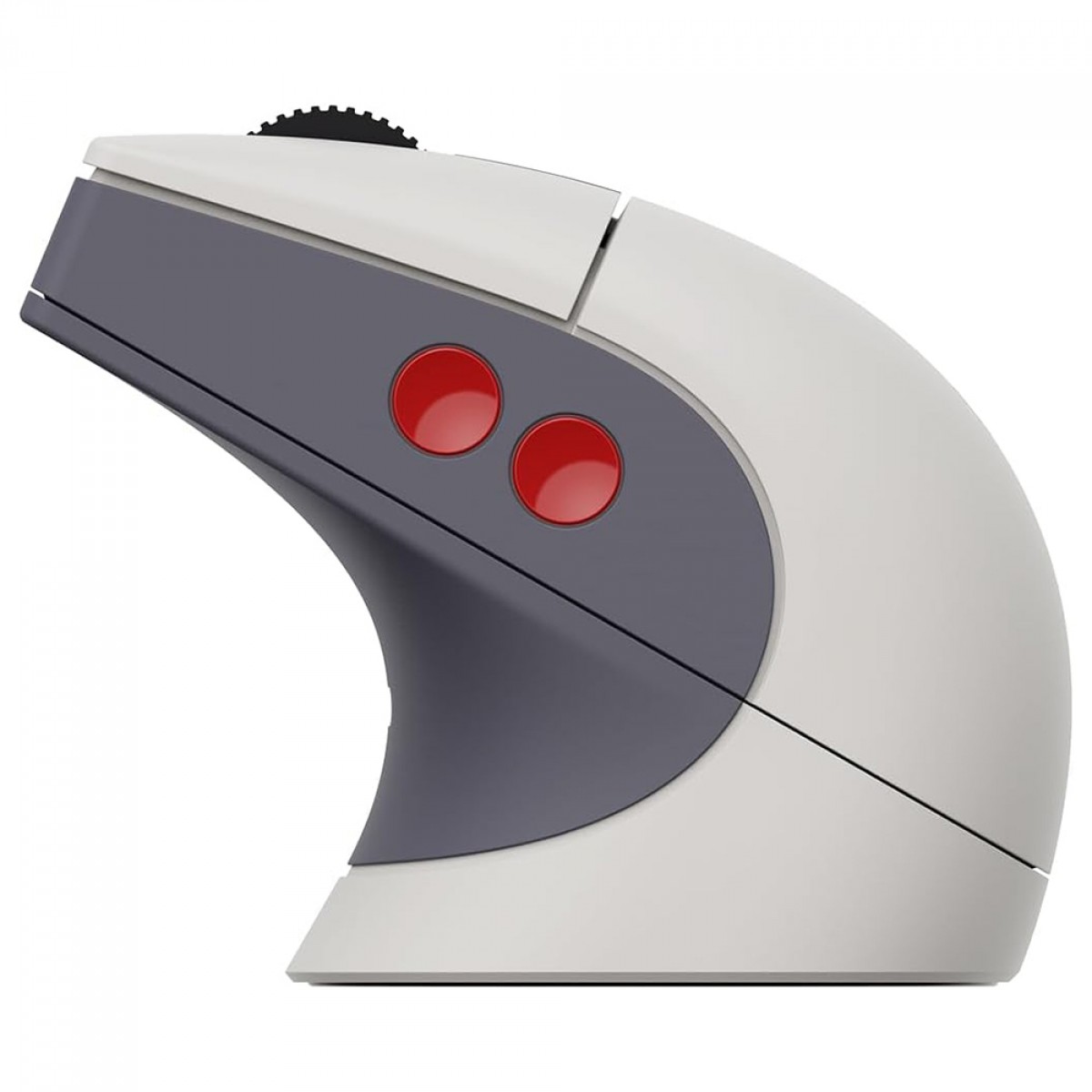 Mouse Gamer Retro 8BitDo R8 N Edition, Wireless/Bluetooth, 26000 DPI, 7 Botões, Sensor PAW 3395, Com Dock de Carregamento, Branco e Cinza, 85CB02