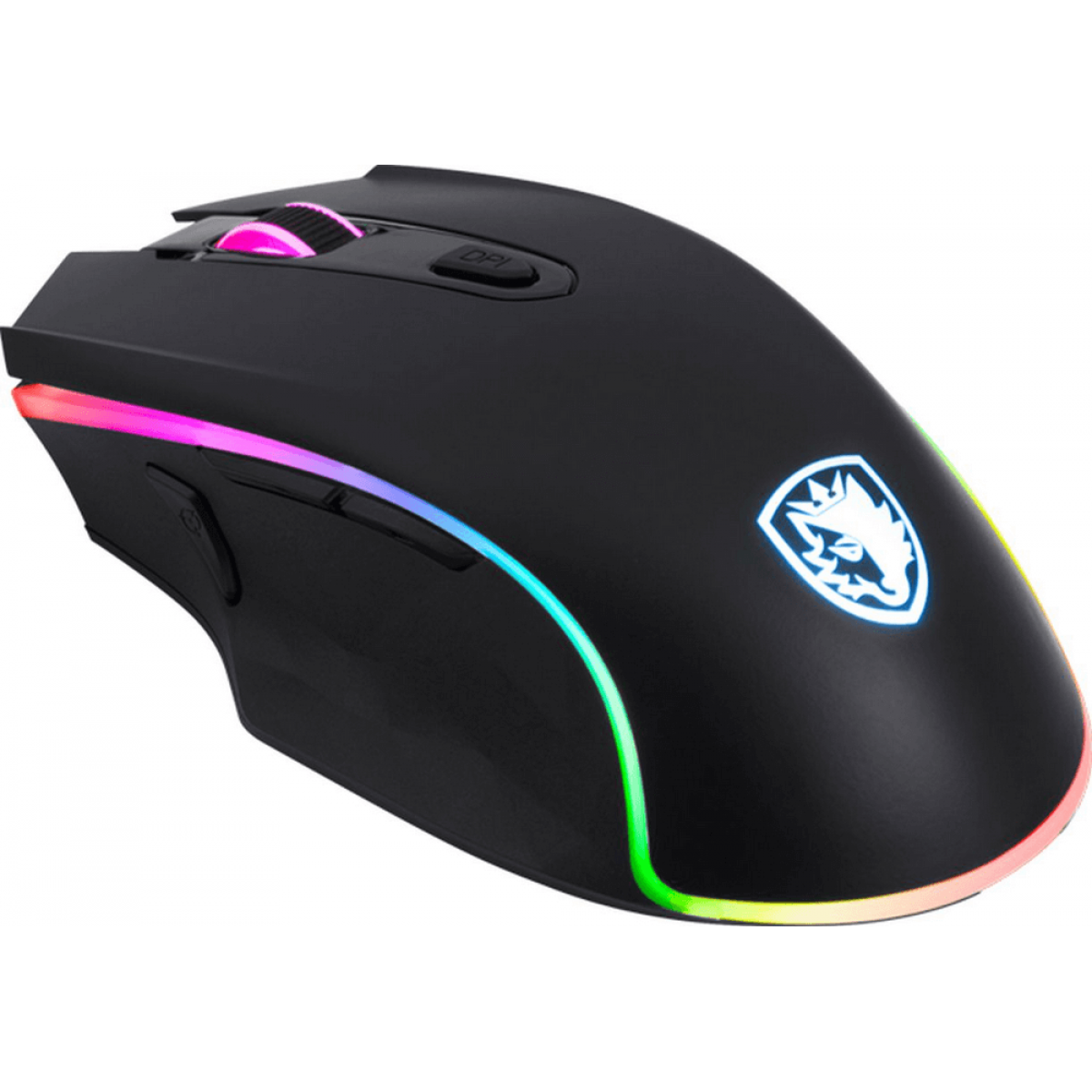 Mouse Gamer Sades S17 Scythe RGB, 4000 DPI, 7 Botões, Black