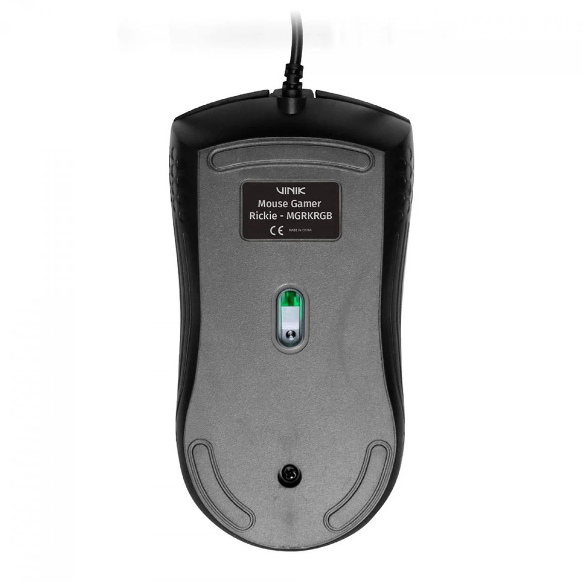 Mouse Gamer Vinik Rickie, USB, 1500 DPI, Rainbow, Preto, 3 Botões, MGRKRGB 