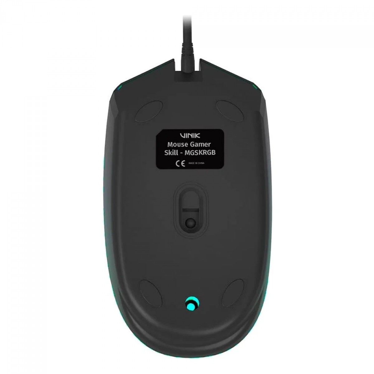 Mouse Gamer Vinik Skill, 1200 DPI, RGB, USB, 3 Botões, Preto, MGSKRGB