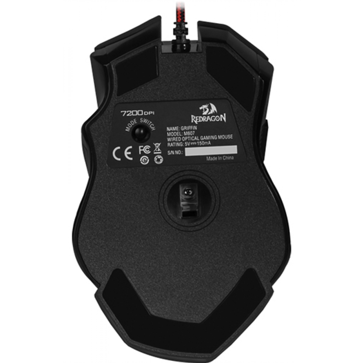 Mouse Redragon Gamer Griffin M607 RGB, 7200 DPI, 6 Botões, Black