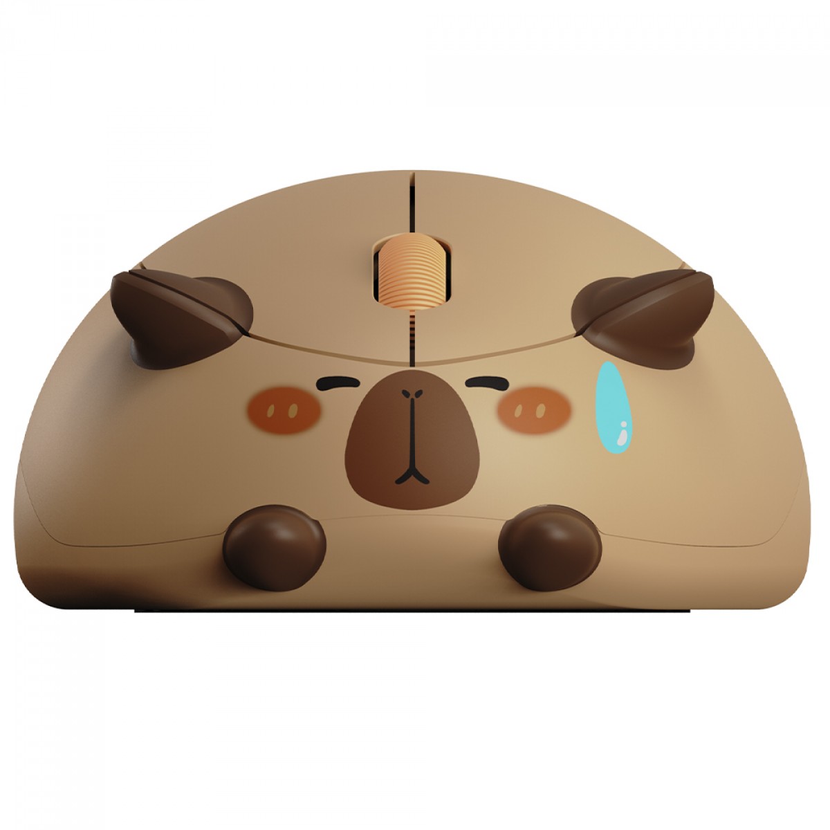 Mouse Temático Akko Capybara, Wireless, 1200 DPI, Marrom