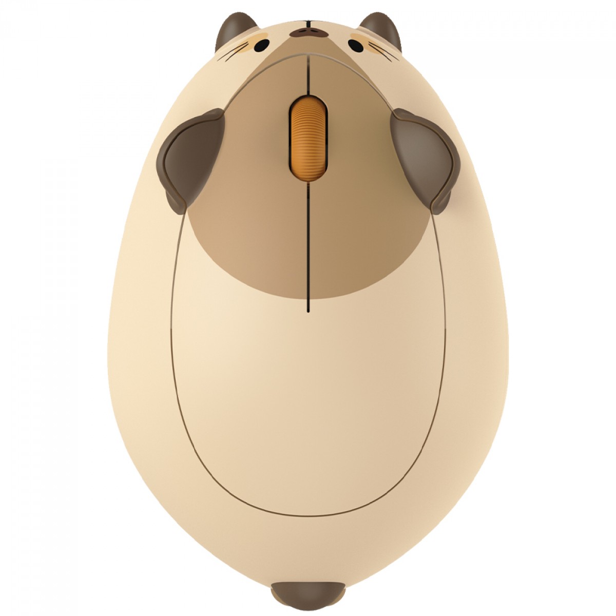 Mouse Temático Akko Marmot, Wireless/Bluetooth, 3200 DPI, Marrom