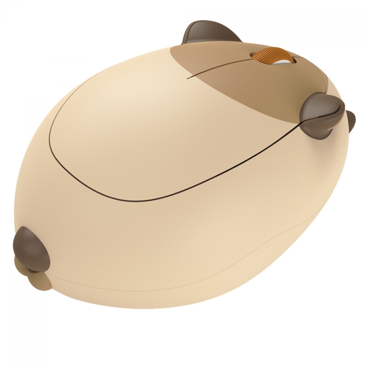 Mouse Temático Akko Marmot, Wireless/Bluetooth, 3200 DPI, Marrom