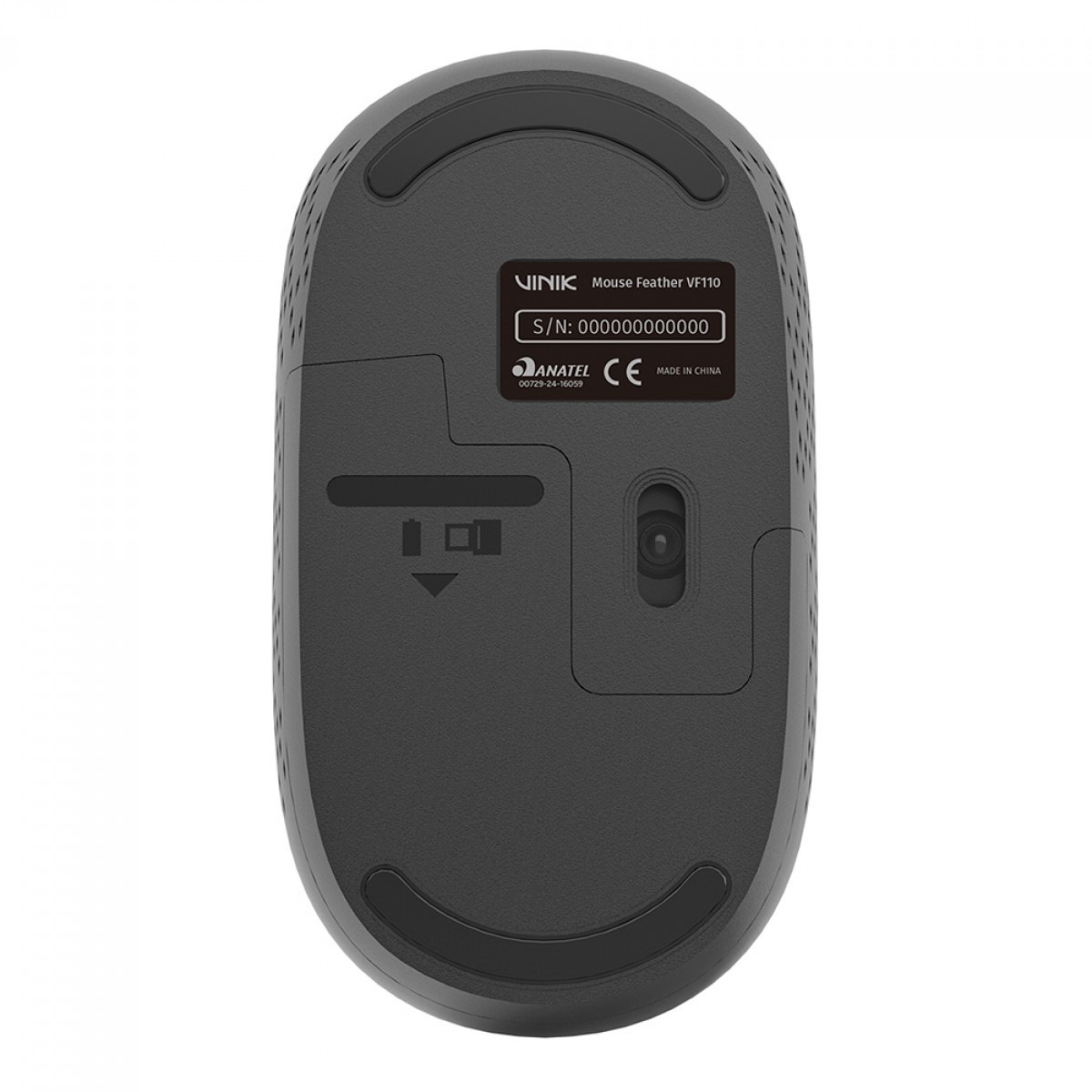 Mouse Vinik Feather VF120, Wireless, 1200 DPI, 3 Botões, Preto