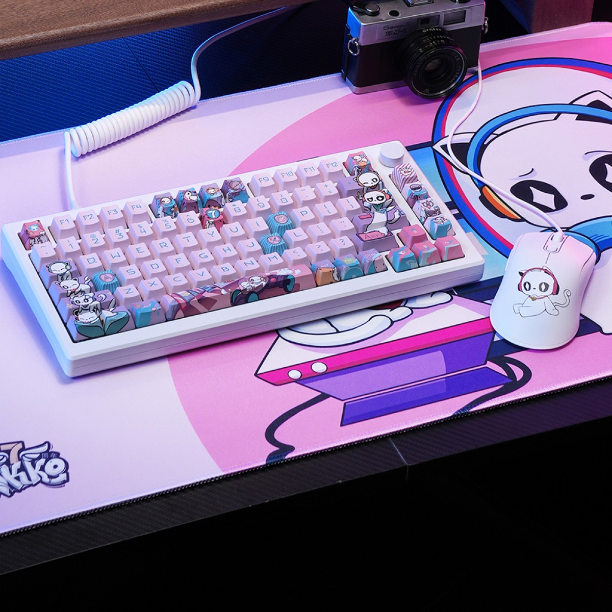 Mousepad Gamer Akko 7th Anniversary, 900x400x4mm, Pink