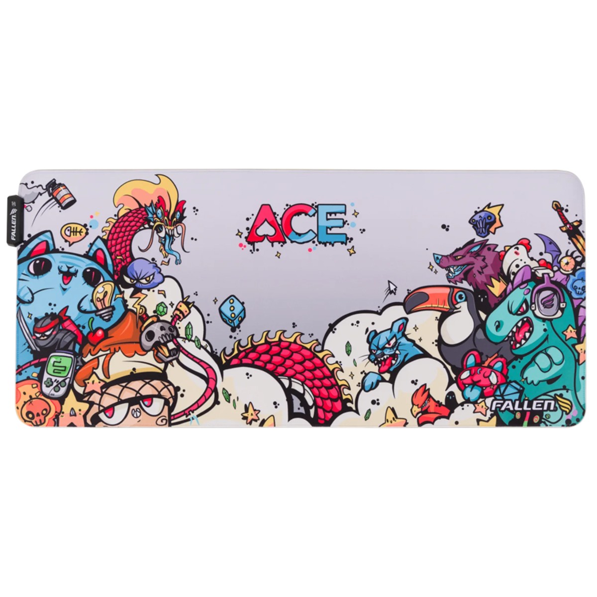 Mousepad Gamer Fallen Ace RGB, Speed++, Estendido (90x40cm), MP00355