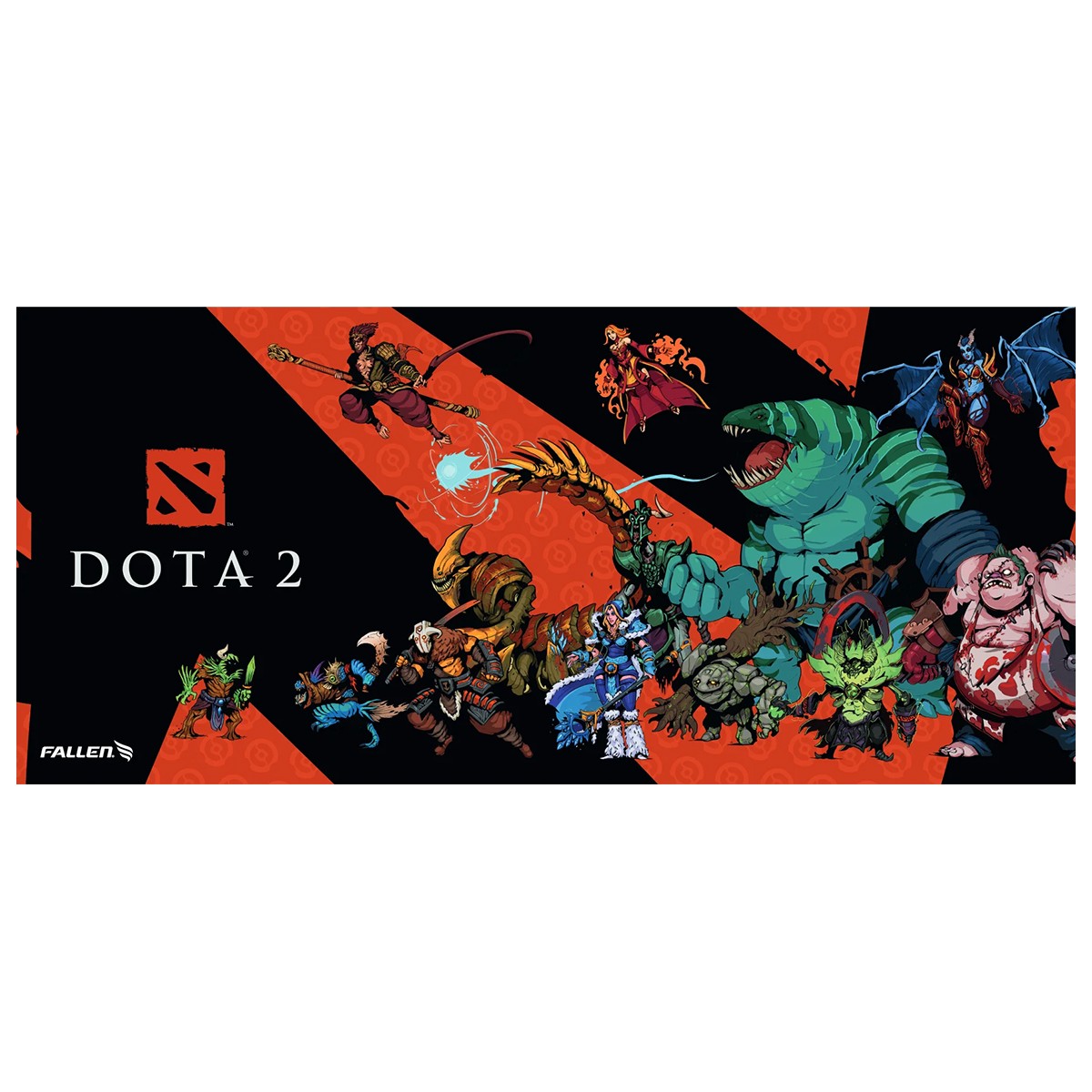 Mousepad Gamer Fallen Eco DOTA2 Heroes, Speed++, Estendido (90x40cm), MP03451