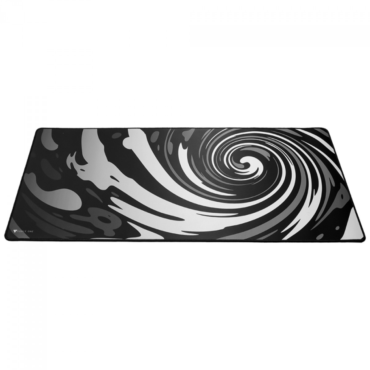 Mousepad Gamer Force One Skyhawk Swirl, XXL (900mm X 400mm x 3mm), Preto e Branco